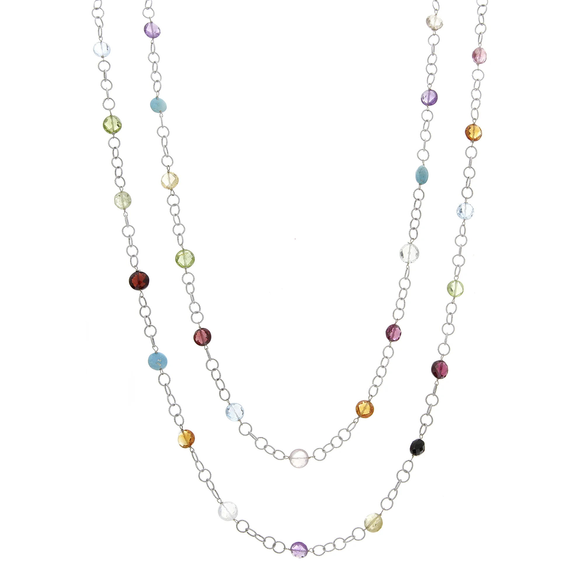 18k WG Smokey Topaz 4-1 Necklace