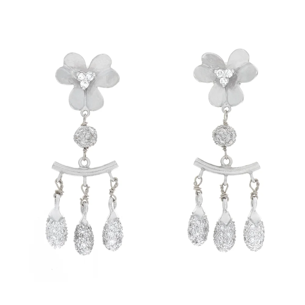 18k WG Diamond Earrings