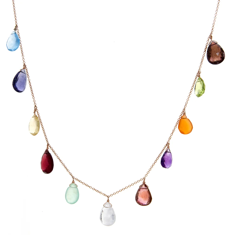 18k RG Multi-Color Gemstone