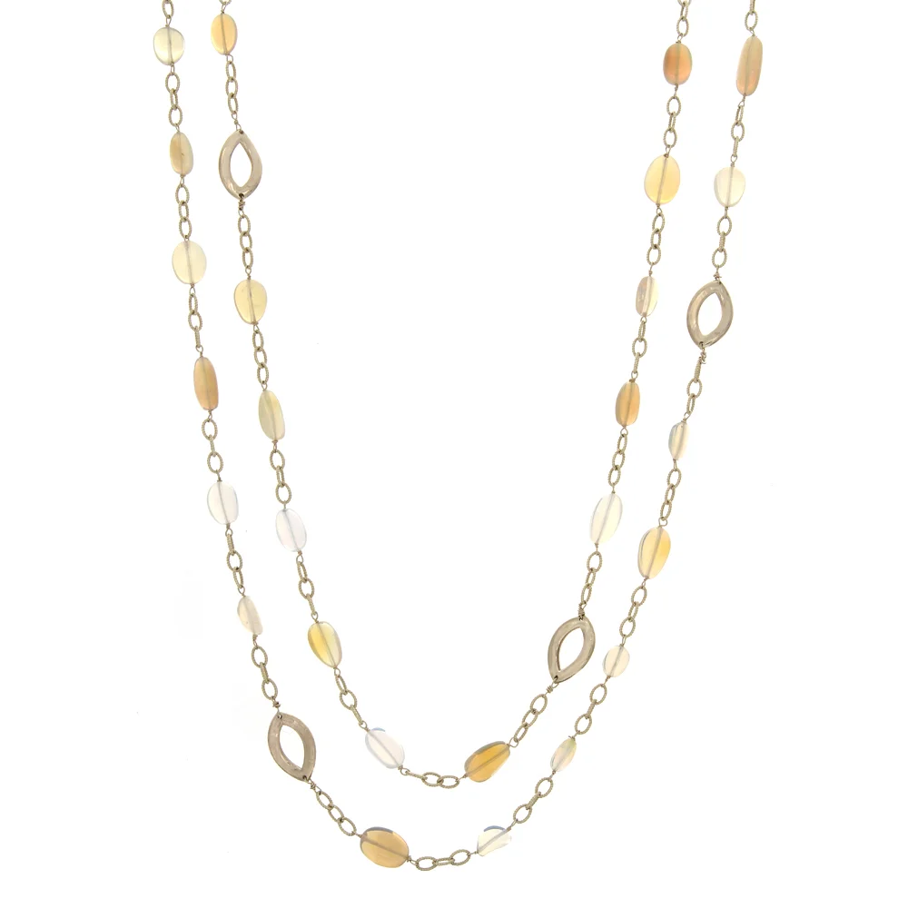 18k YG Ethiopian Opal 4-1 Necklace