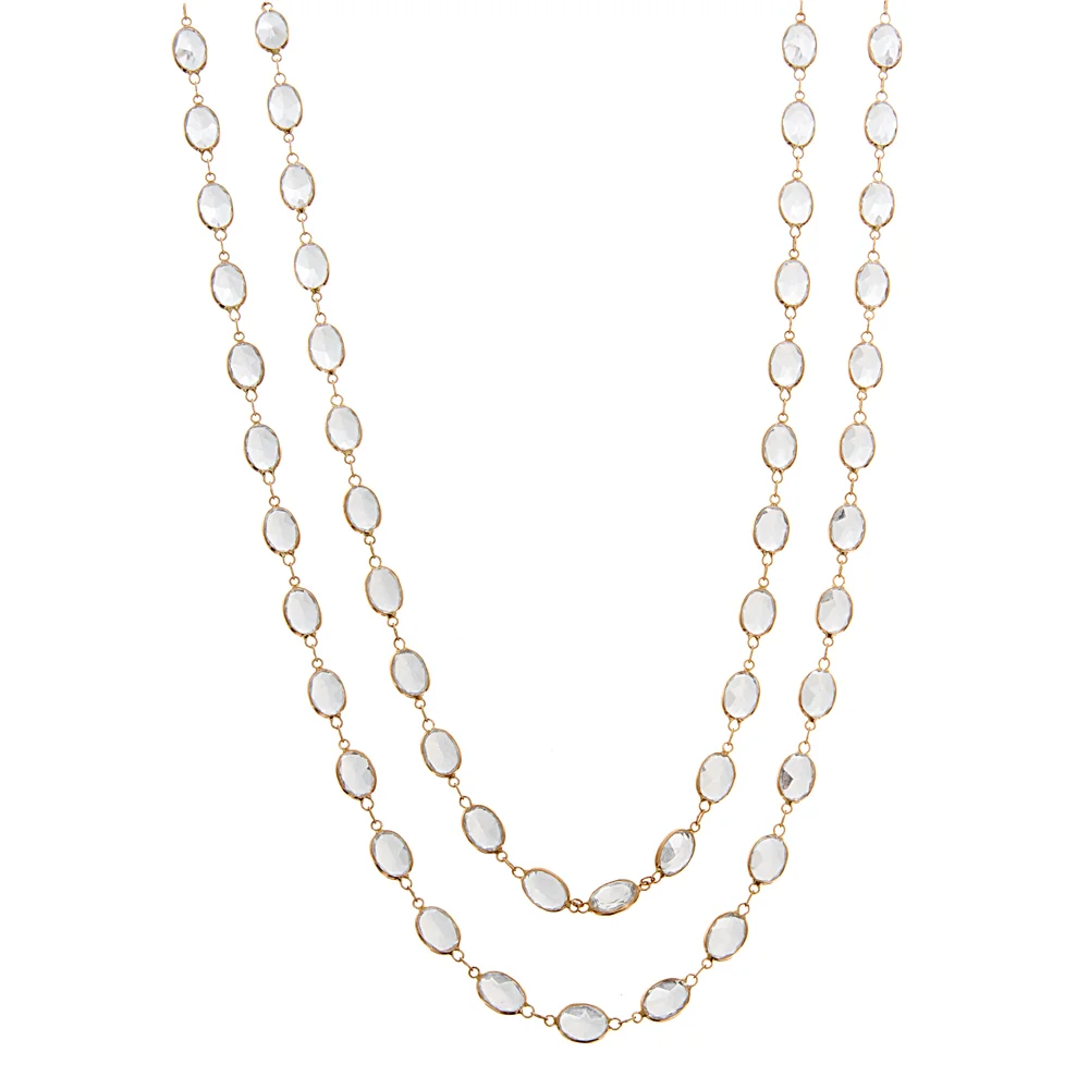 18k RG Bezel Set White Topaz