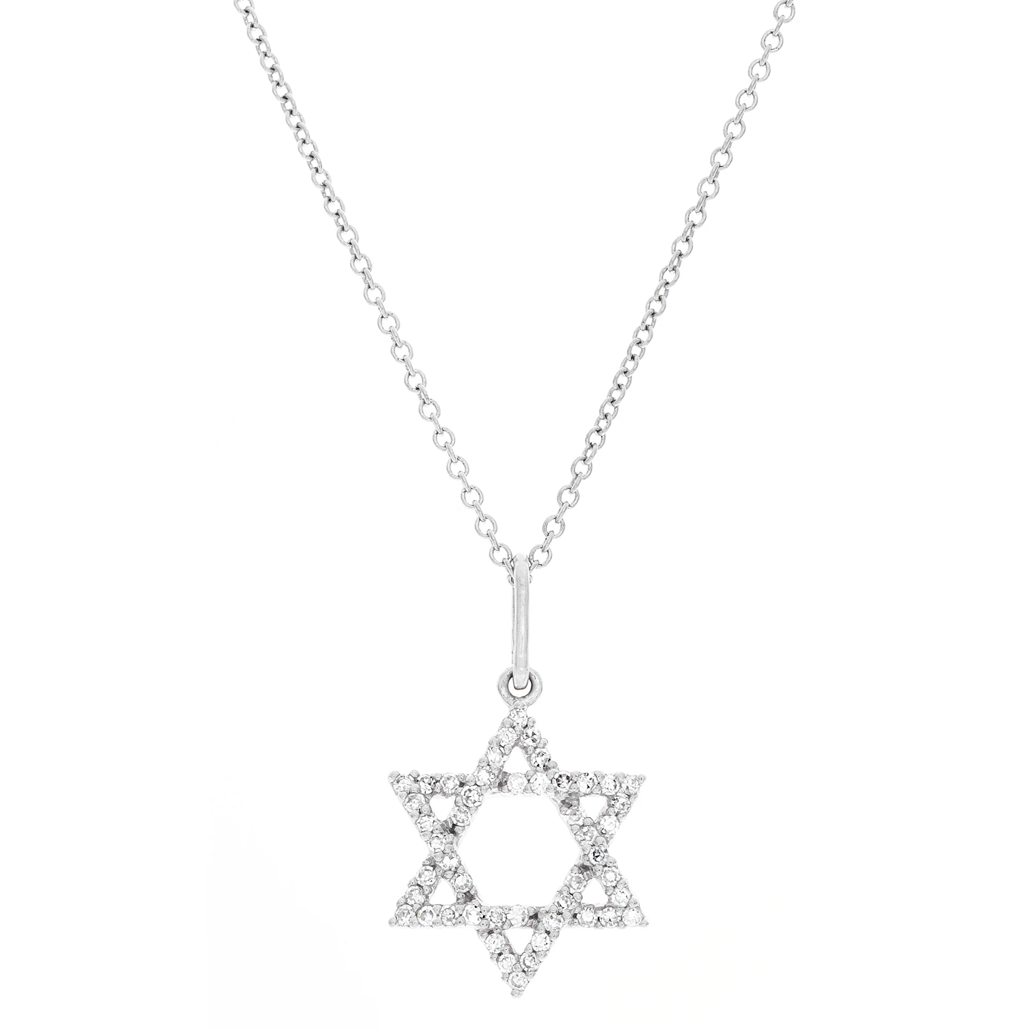 18k WG Jewish Star