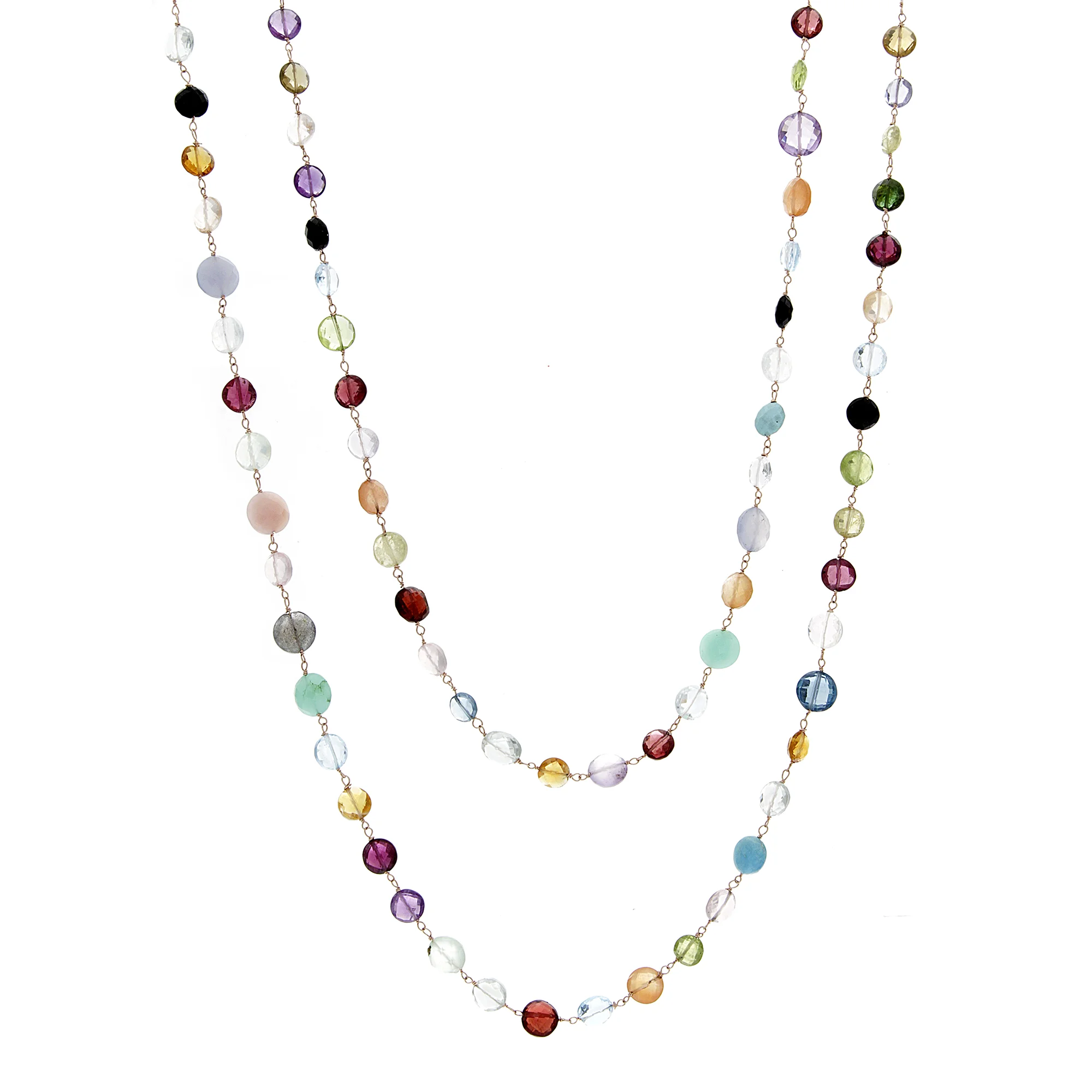 14K Yellow Gold Sapphire 4-1 Necklace