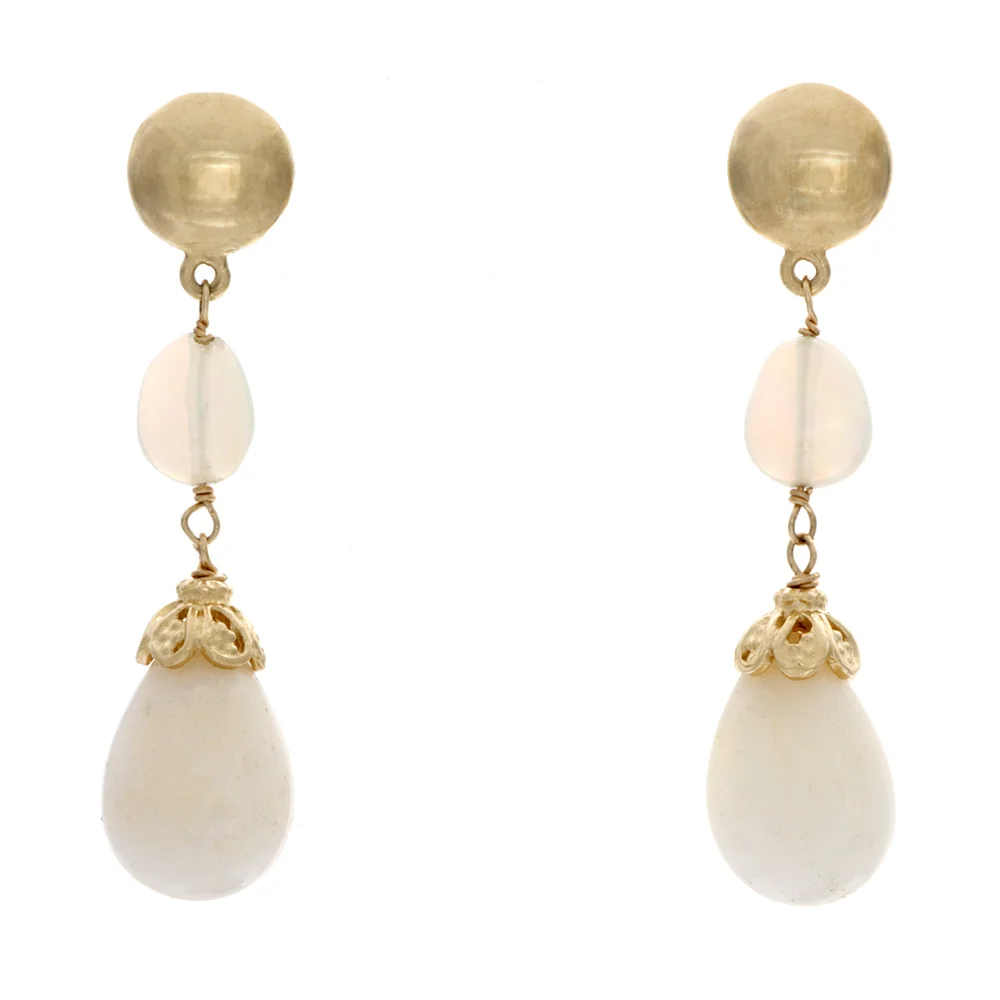 20k YG with White Opals