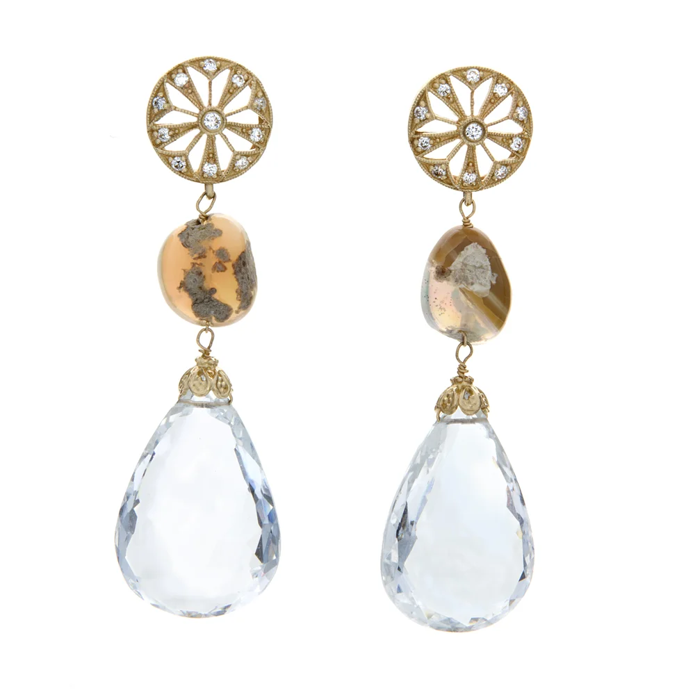 18k WG Tanzanite and Diamonds Earrings