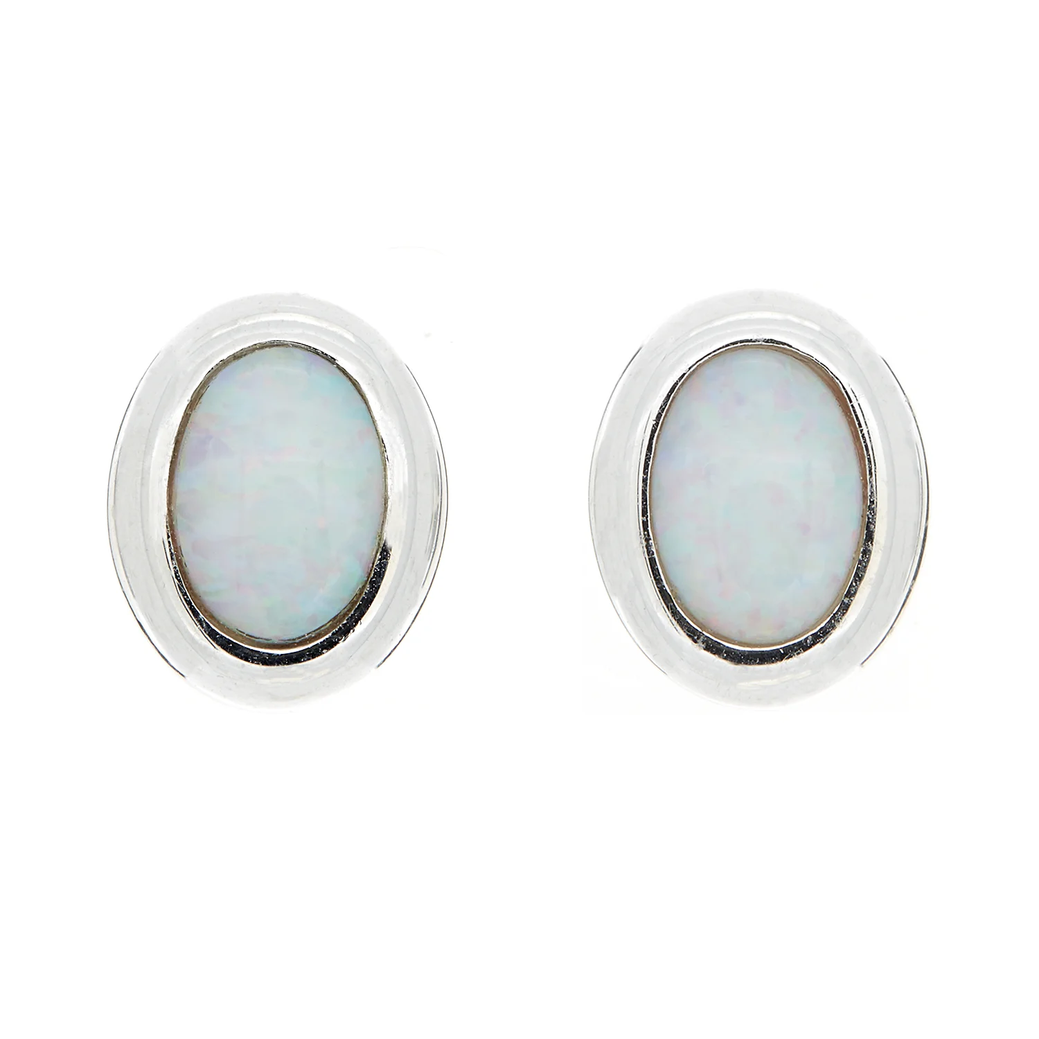 18k WG Opal Earrings