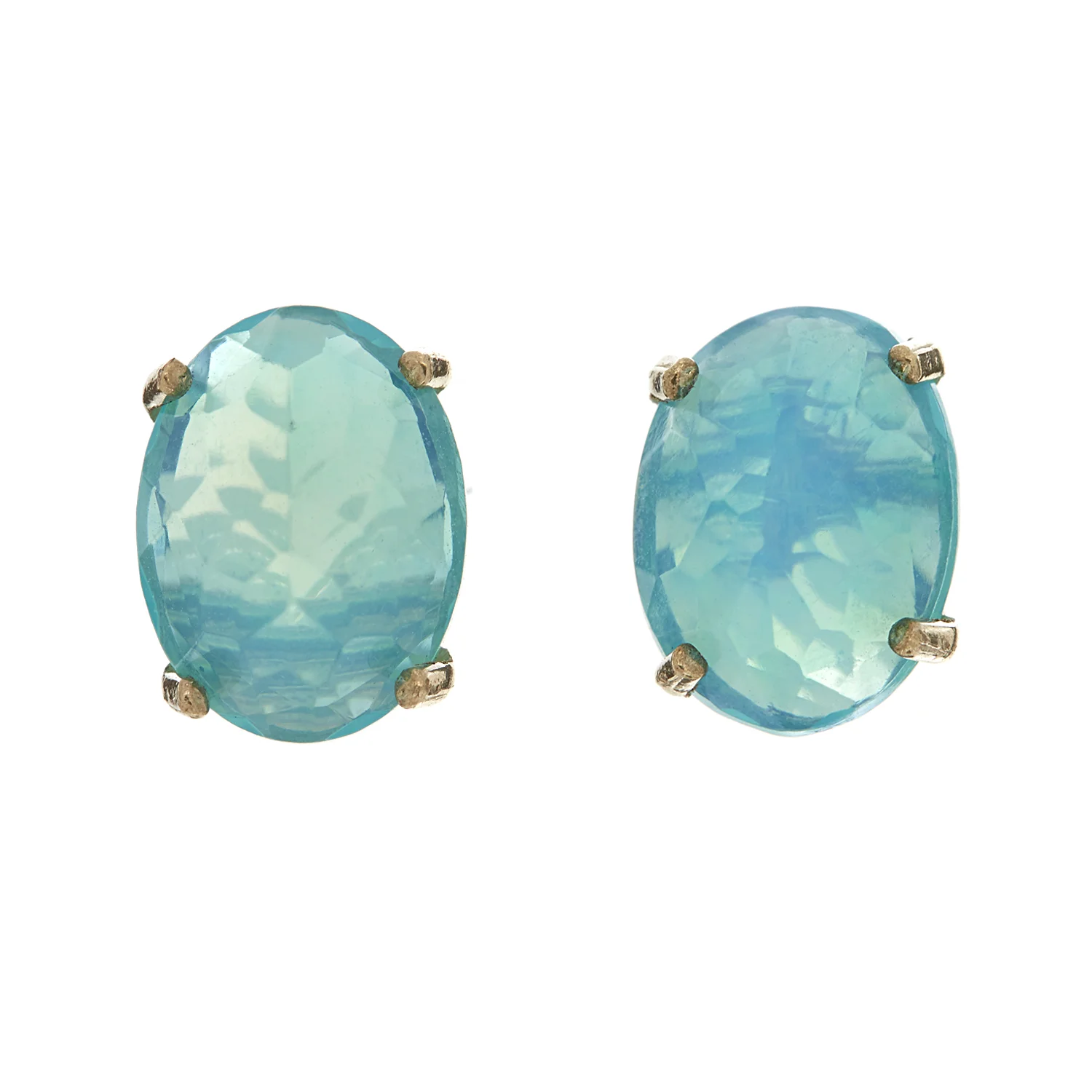 18k YG Peruvian Opal Earrings
