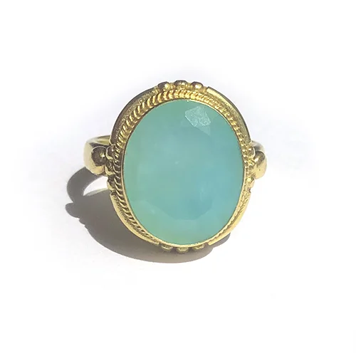 18k Yellow Gold Peruvian Opal Ring