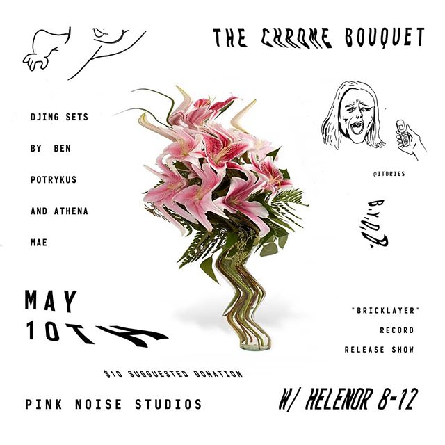 TONIGHT!
.
.
.
.
.
.
.
.
.
.
#thechromebouquet #tcb #helenor #pinknoise #ben #athena #djculture #scratching #hardwax #wurlitzer #fenderstratocaster #zildjian #livemusic #recordrelease #vinyl #spotify