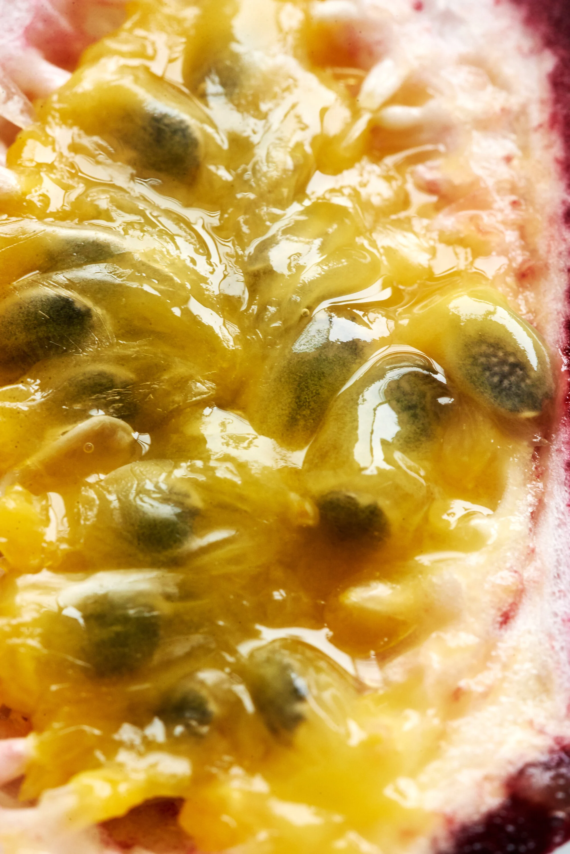 Passion Fruit Closeup Macro Food Photography