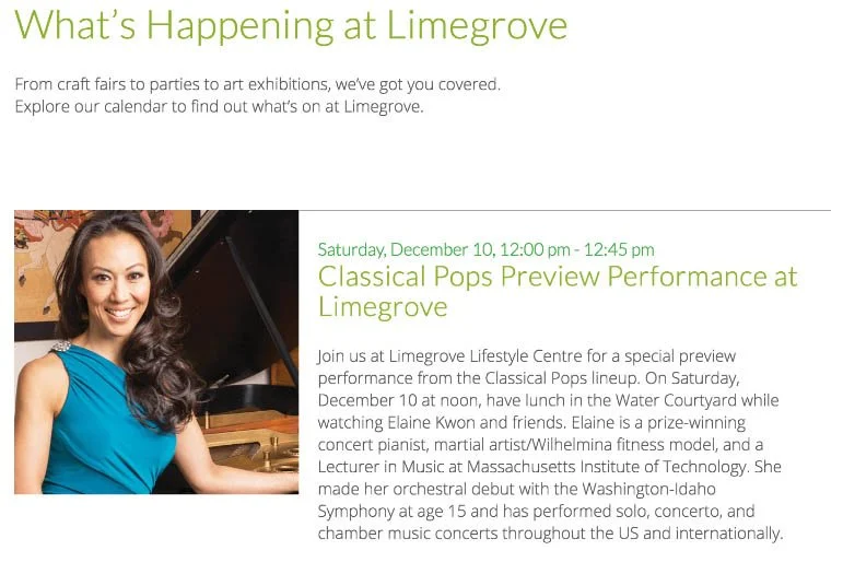 Classical Pops Preview Performance LimeGrove Lifestyle Center