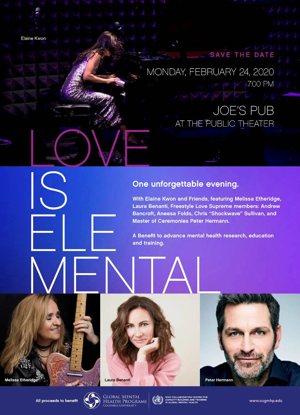 Global Mental Health Benefit Concert: Love is EleMental