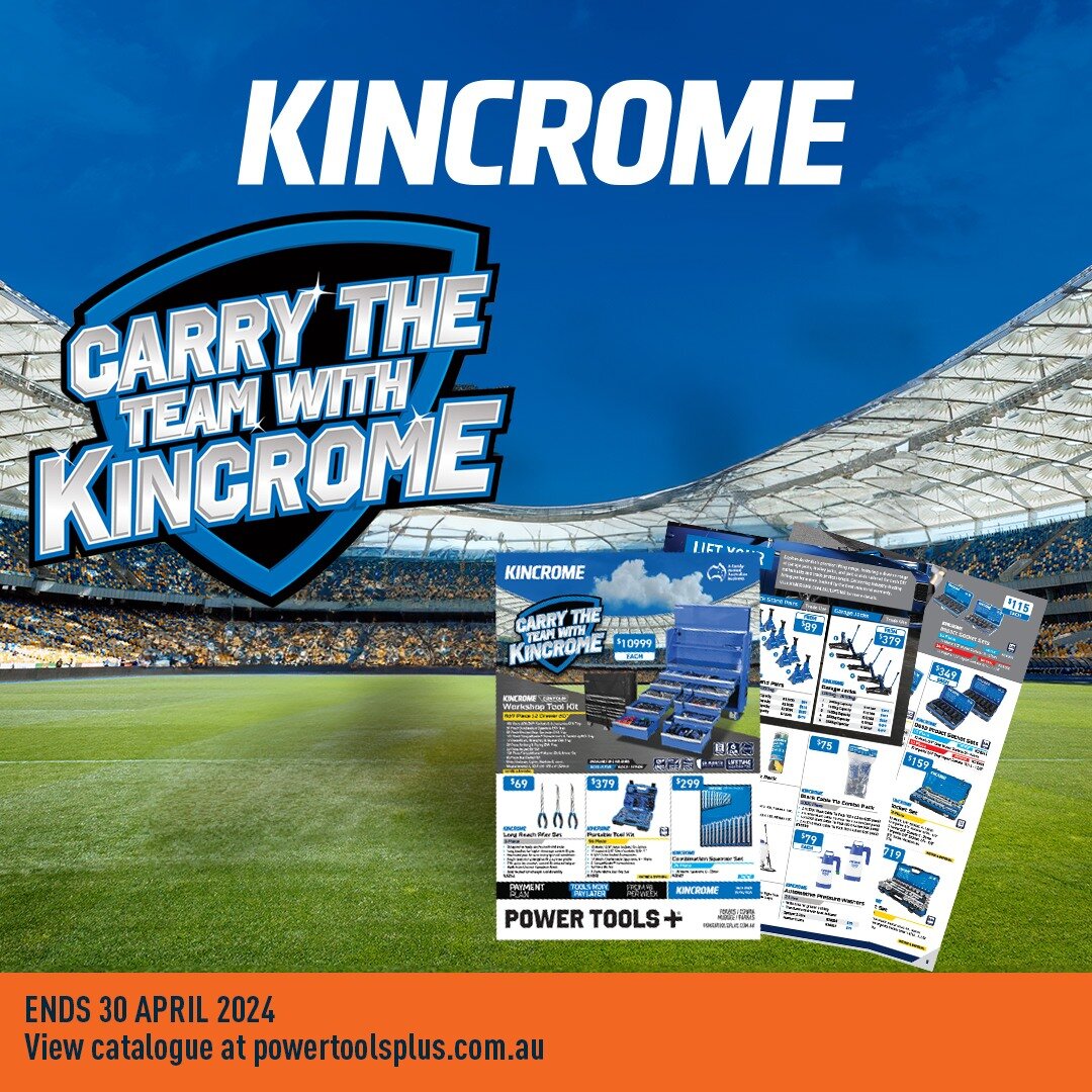 Kincrome Catalogue Out Now.

Packed with plenty of deals across a range of tools including socket sets, drivers sets, hand tools, Evolution tool kits and more.

Check out the catalogue at powertoolsplu.com.au or drop into one of our stores.

#ShopCow