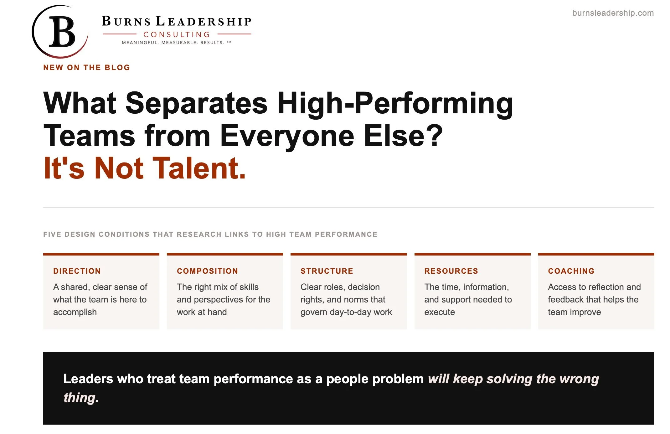 What Separates High-Performing Teams? 