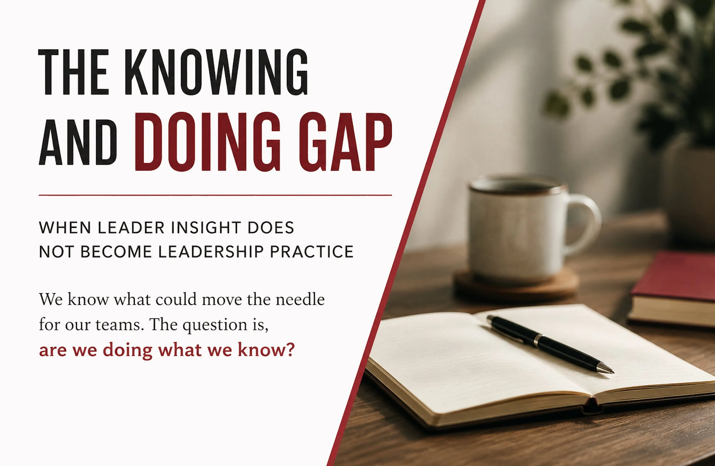 The Knowing and Doing Gap: From Leader Insight to Practice