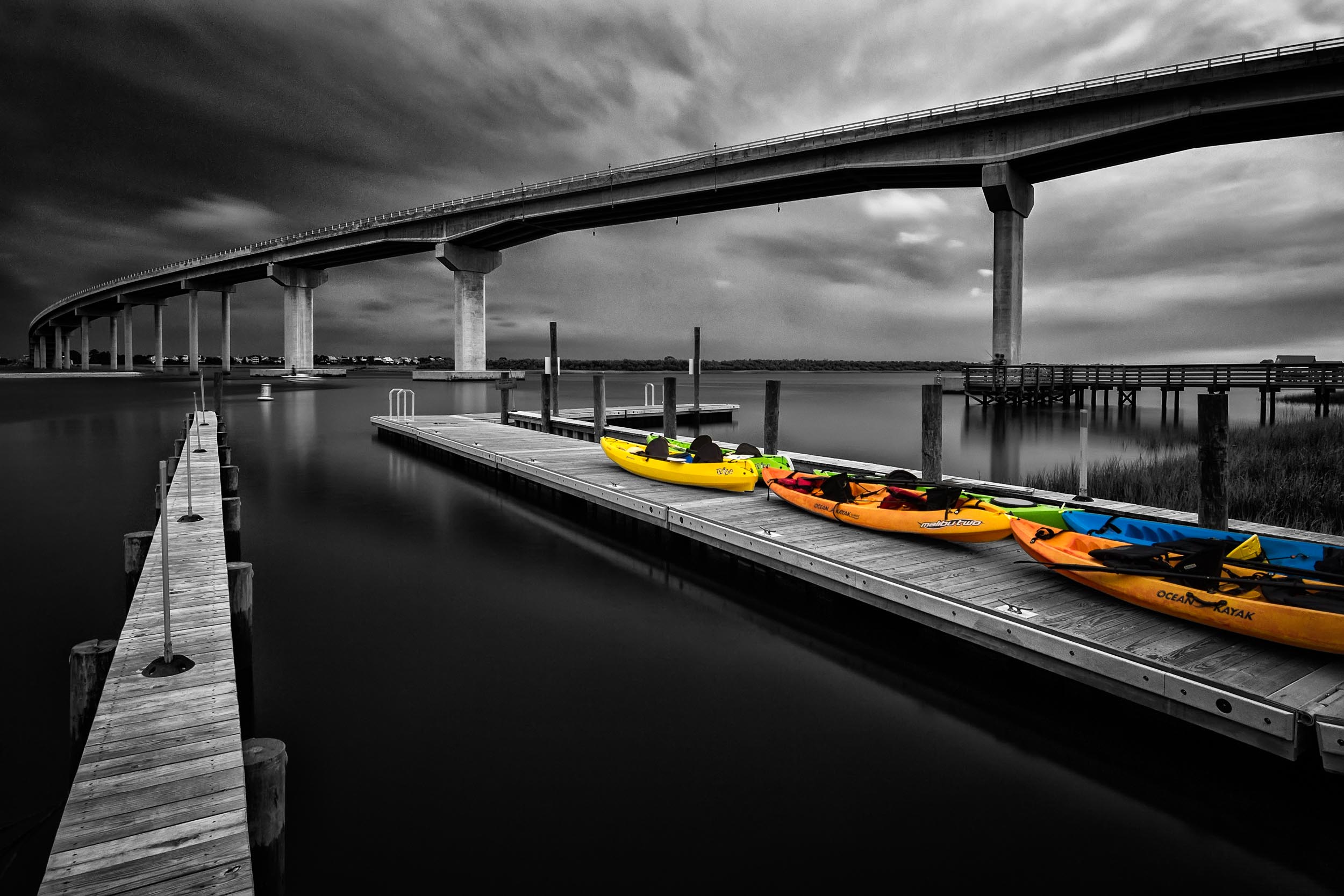 Sunset Beach North Carolina bridge Kayak - photo by Ron Hautau.jpg