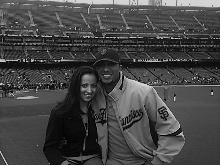 Wife and me at 2010 WS BW.jpg