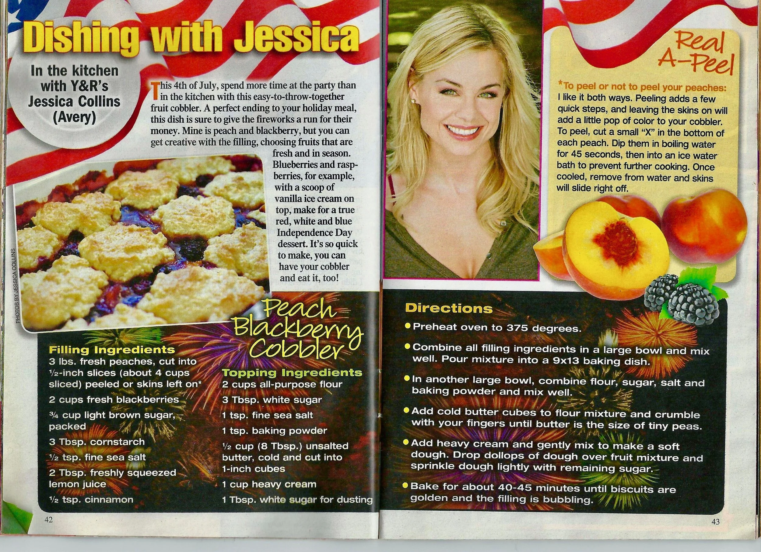 PEACH  AND BLACKBERRY COBBLER 