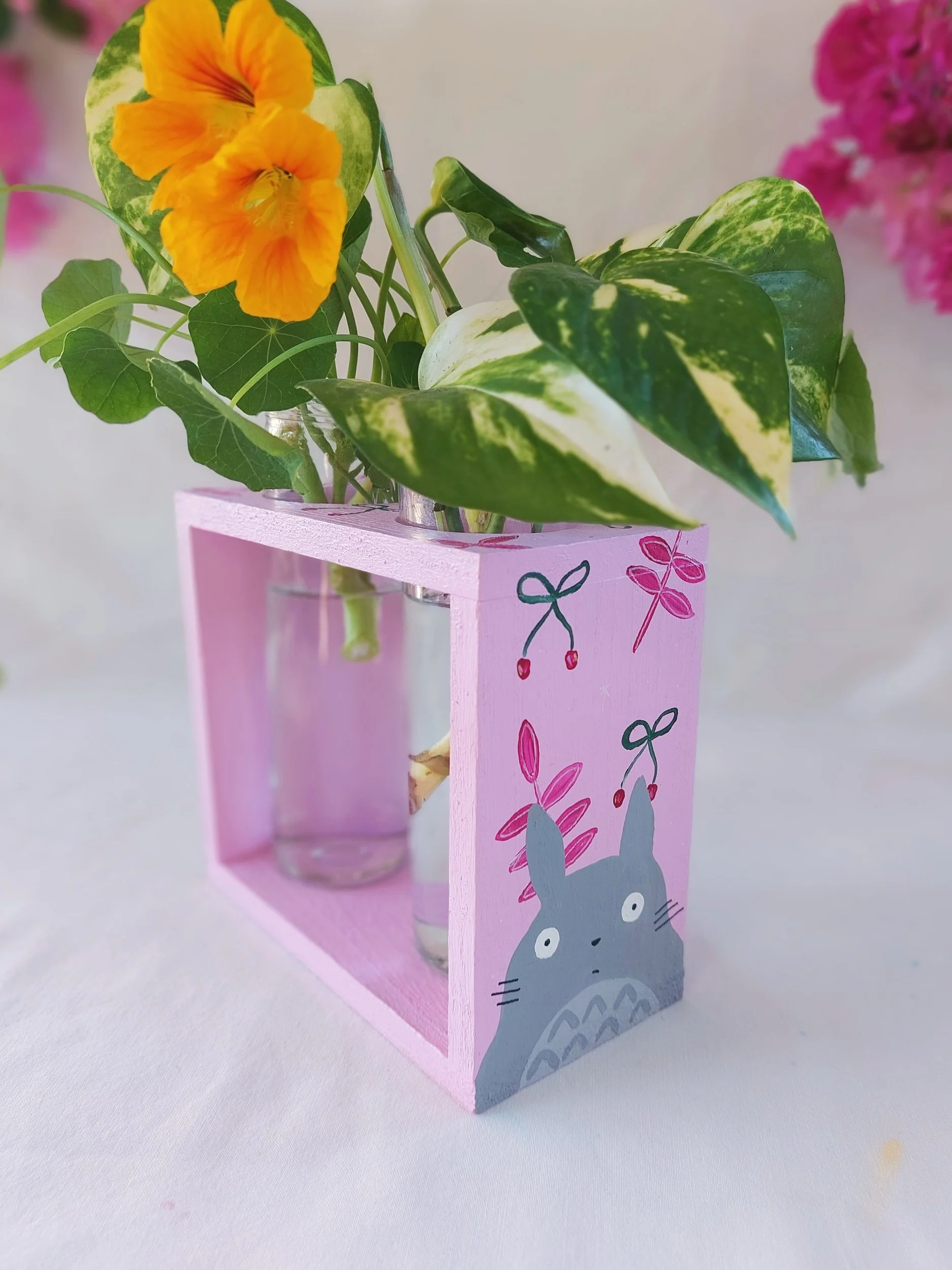 Totoro Cherry Propagation Station - Hand-painted in Brisbane by Elle's Balcony Garden