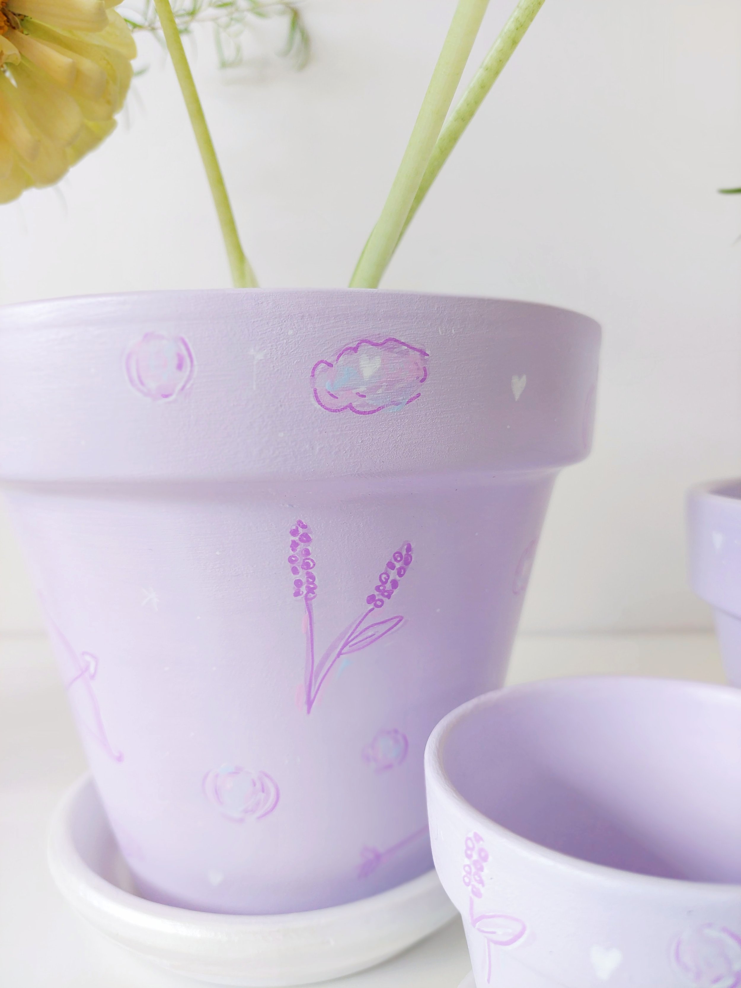 'Love is in the Air' Hand-painted pot by Elle's Balcony Garden in Brisbane Australia