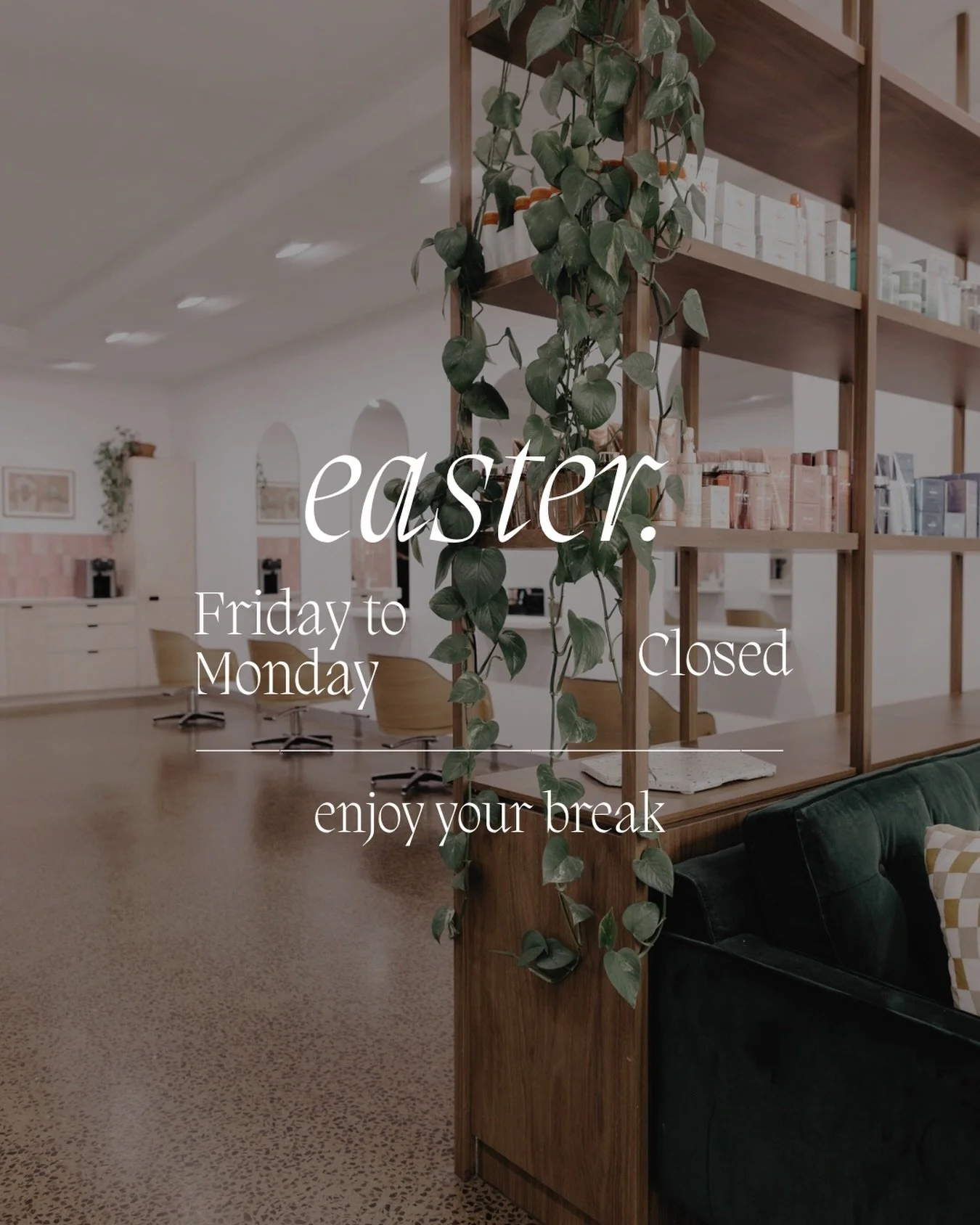 We&rsquo;ll be closed for the Easter break 🐣 Our incredible team will be enjoying a well deserved break we hope you do too 🤎🫶🏽