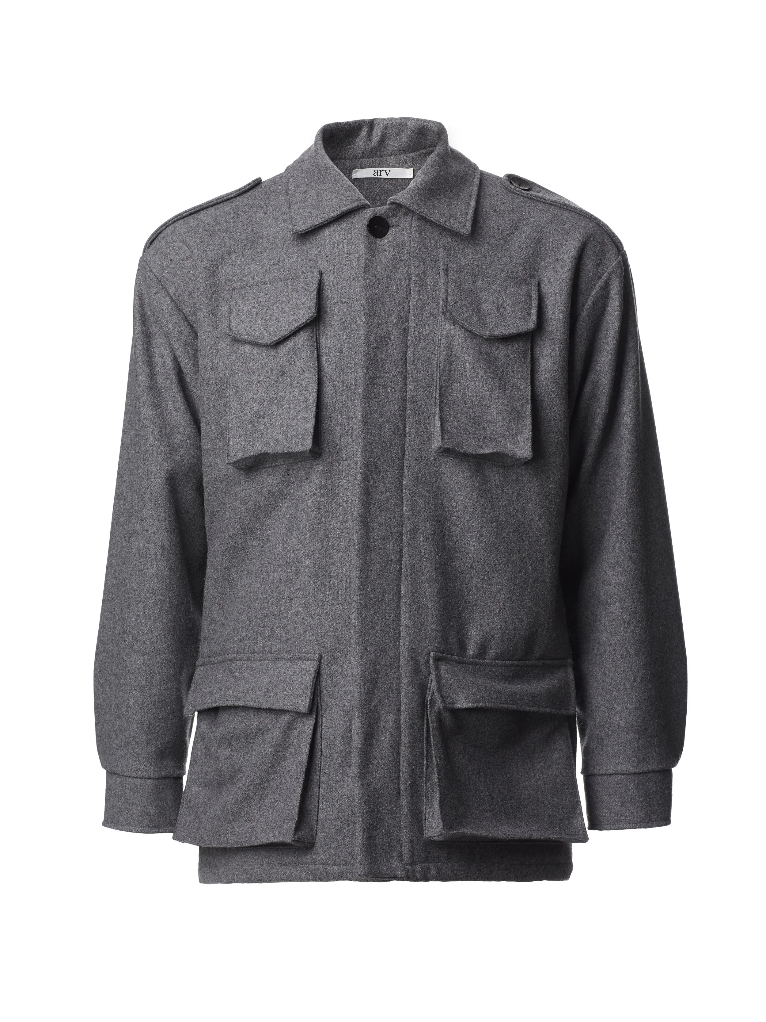 grey utility jacket