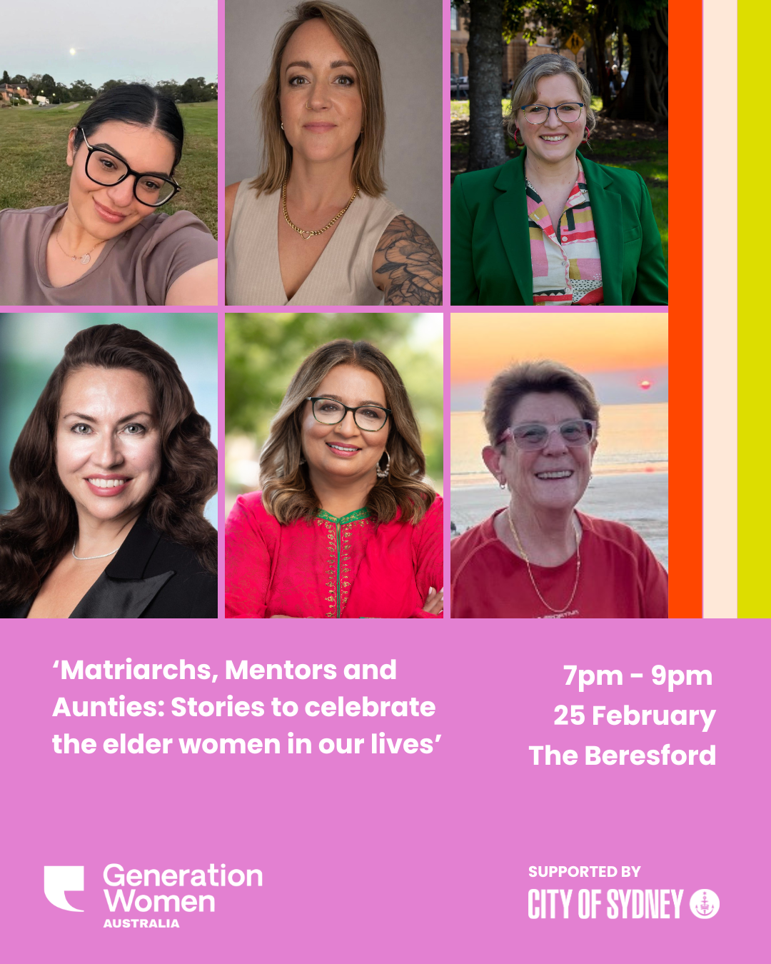 Generation Women Sydney — Matriarchs, Mentors and Aunties: Stories that Celebrate the Elder Women in our Lives
