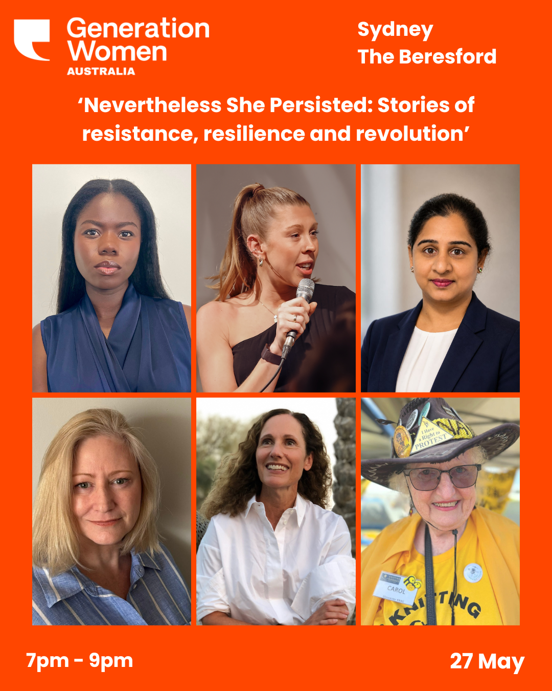 Generation Women Sydney — Nevertheless, She Persisted: Stories of resistance, resilience and revolution