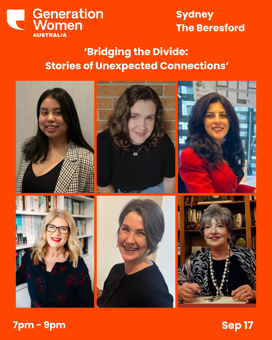 Generation Women Sydney — Bridging the Divide: Stories of unexpected connections