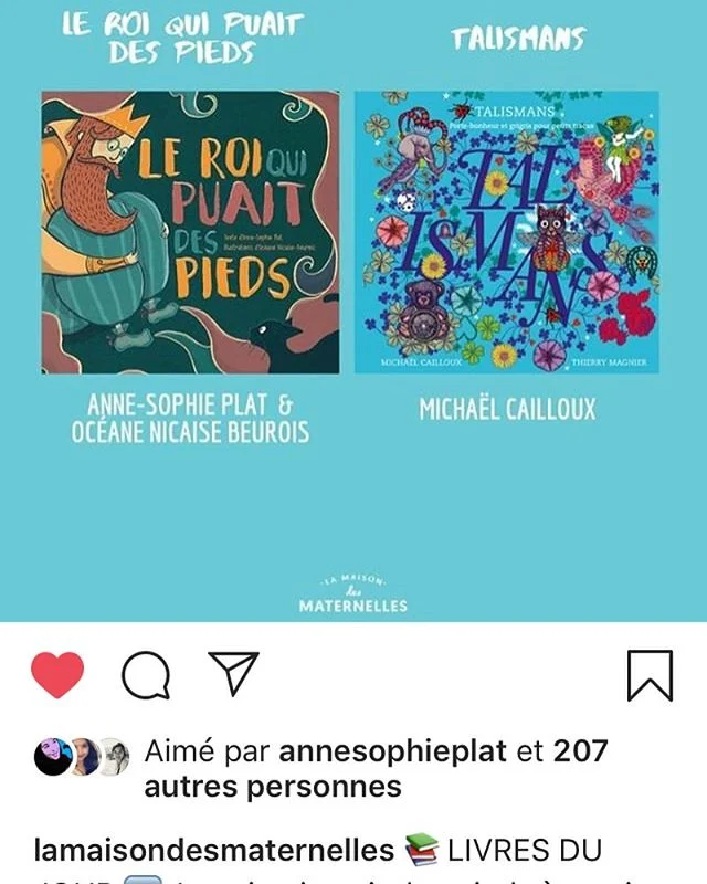 Merci encore @lamaisondesmaternelles @francetelevisions @france5 @marilyn_lellouche pour notre roi 👑😊 @annesophieplat 
#leroiquipuaitdespieds #illustration #livre #childbook #edition #editionjeunesse #verteplumeedition #albumjeunesse #france5 #TV #