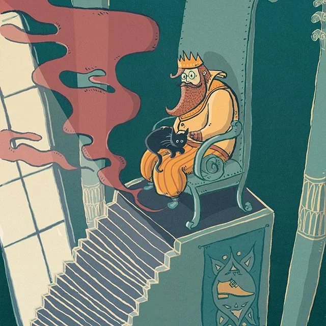 Pour ceux et celles qui sont dans l'attente de votre exemplaire du Roi qui puait des pieds : encore un tout petit peu de patience, il était en rupture, et les livres sont enfin arrivés aujourd'hui de l'impression ! Le roi, avec son chat