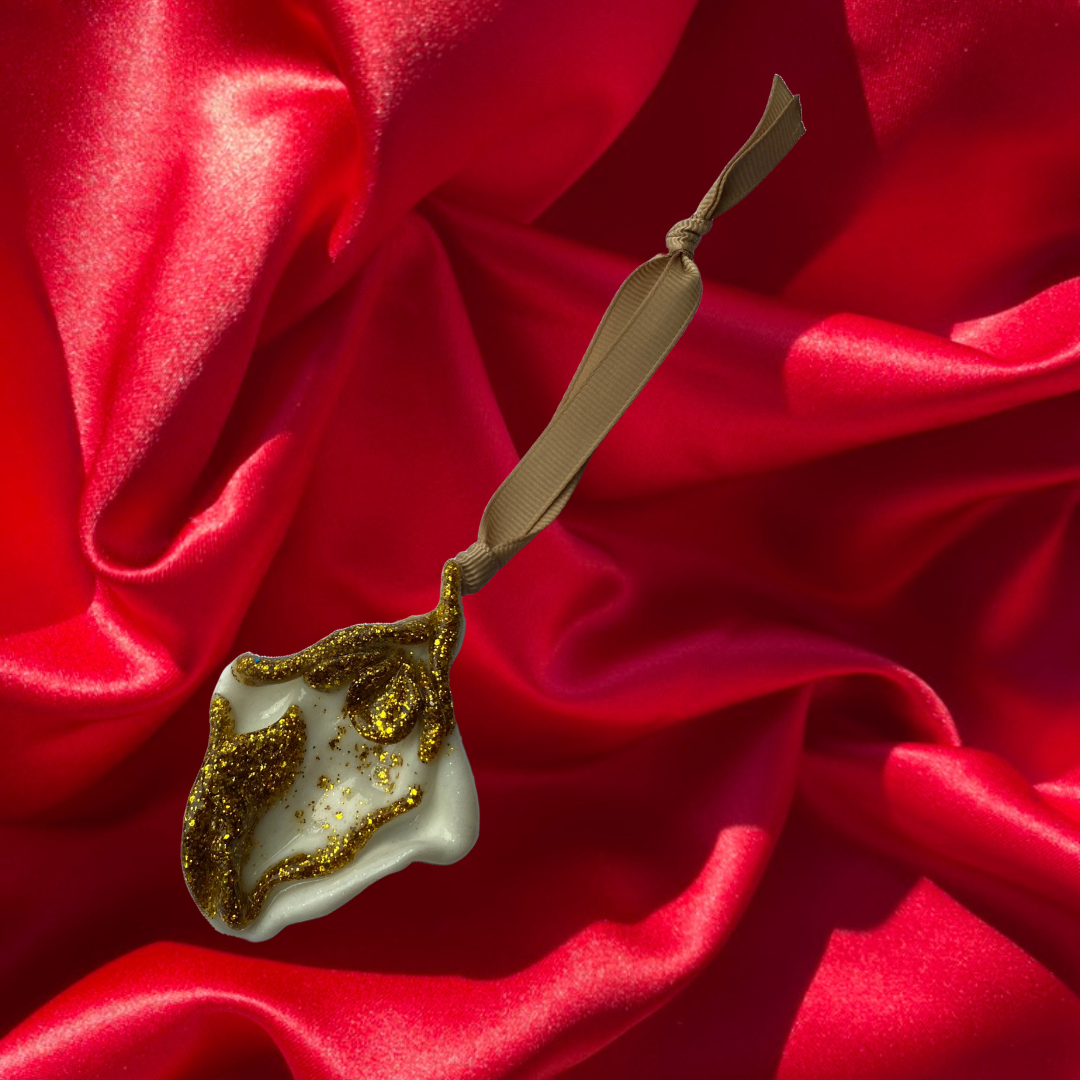 Christmas ornaments white/gold
