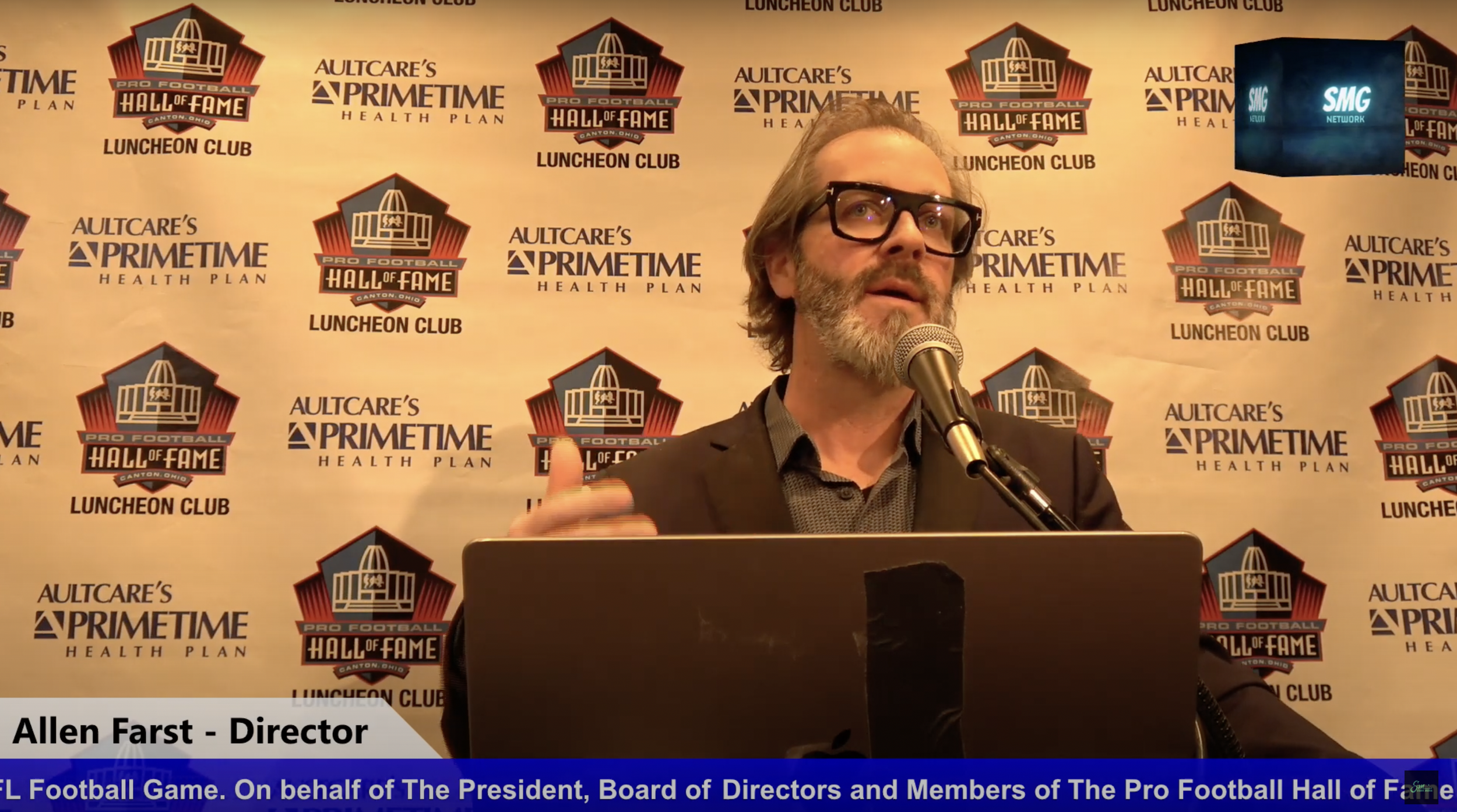 Allen Farst: American Film Director speaks to The Pro Football HOF Luncheon Club