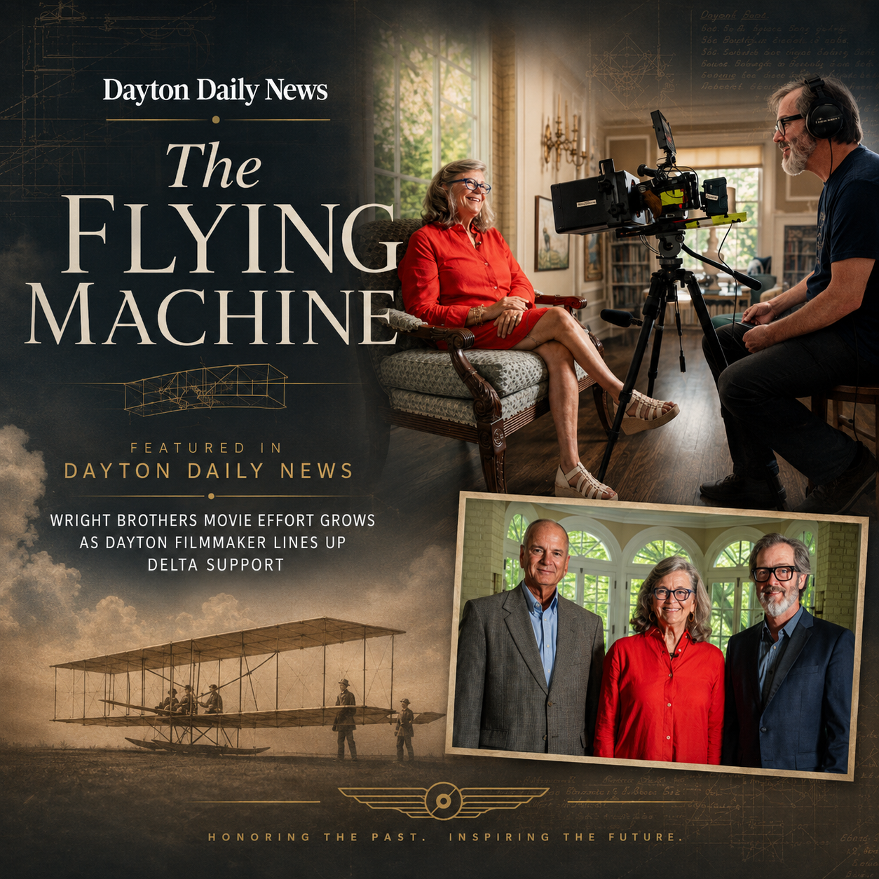 The Flying Machine Featured on the Front Page of the Dayton Daily News