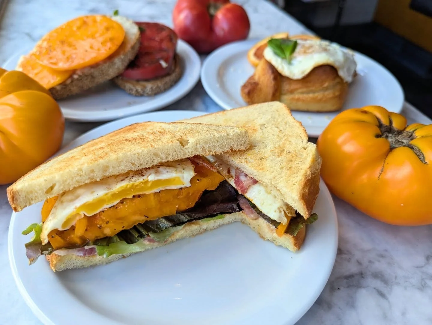 'Lil Tommie Toasties are back for this Sunday's brunch ALONG with B.E.L.T.s! Bacon, egg, lettuce, and tomato on our toasted oatmeal bread. We'll also have our classic croissant nests, pastries, and fresh baked bread.

Thrilled to say we've got John B