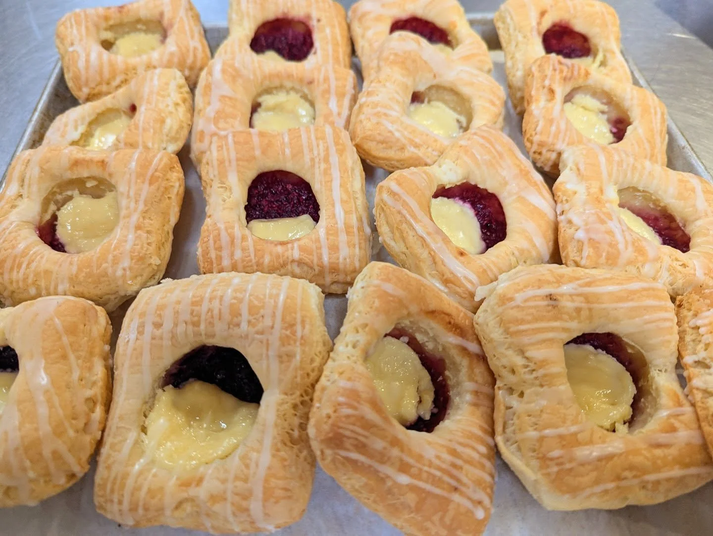 It's a cheese crown kind of day! They're not our most popular pastry, but there's a certain enthusiasm for them from people who get them. Or as the kids say, IYKYK (the kids still say that... right?)

Maybe it's because we've been making these almost