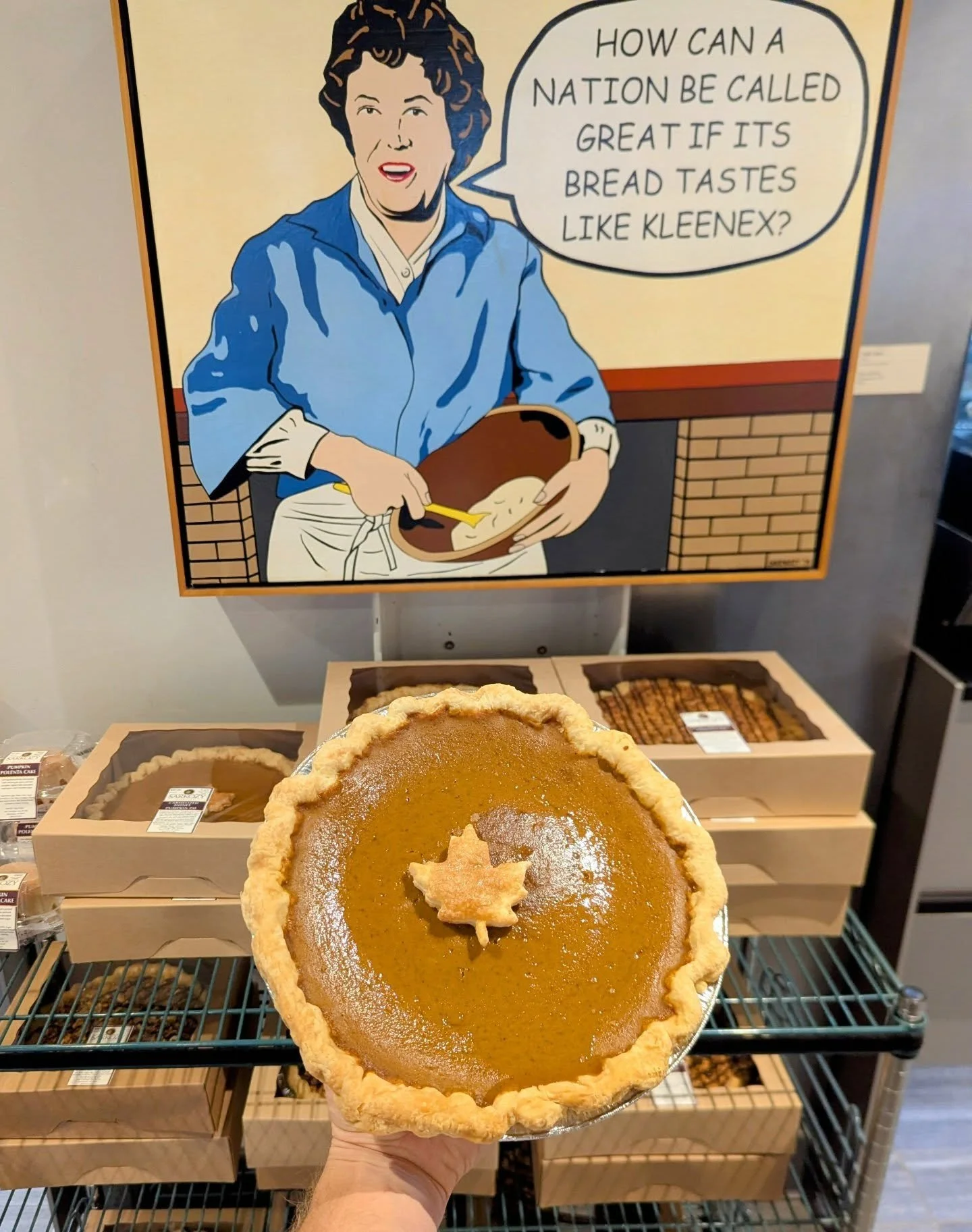 While orders have been closed, we still have plenty of pies for walk-in customers today and tomorrow!

Pumpkin pie, improved with brown butter and caramelized honey!

Bourbon pecan pie, with chocolate and hazelnuts. Great flavor beyond just the one n
