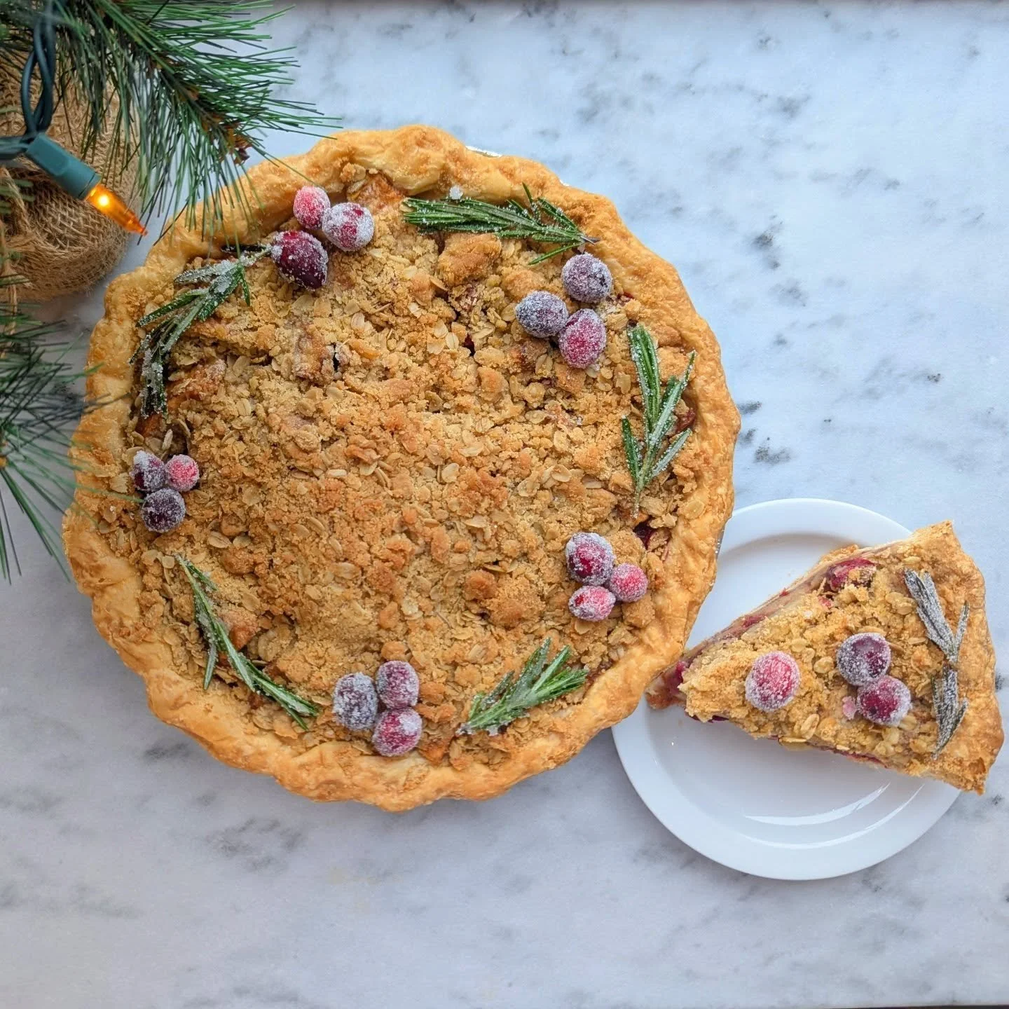 Spiced apple cranberry makes for a great pie of the month for December and even better pie for your holiday celebrations!

This recipe comes from our baker, Paige and we're so glad she put work into this because wow did it pay off! This pie is wonder