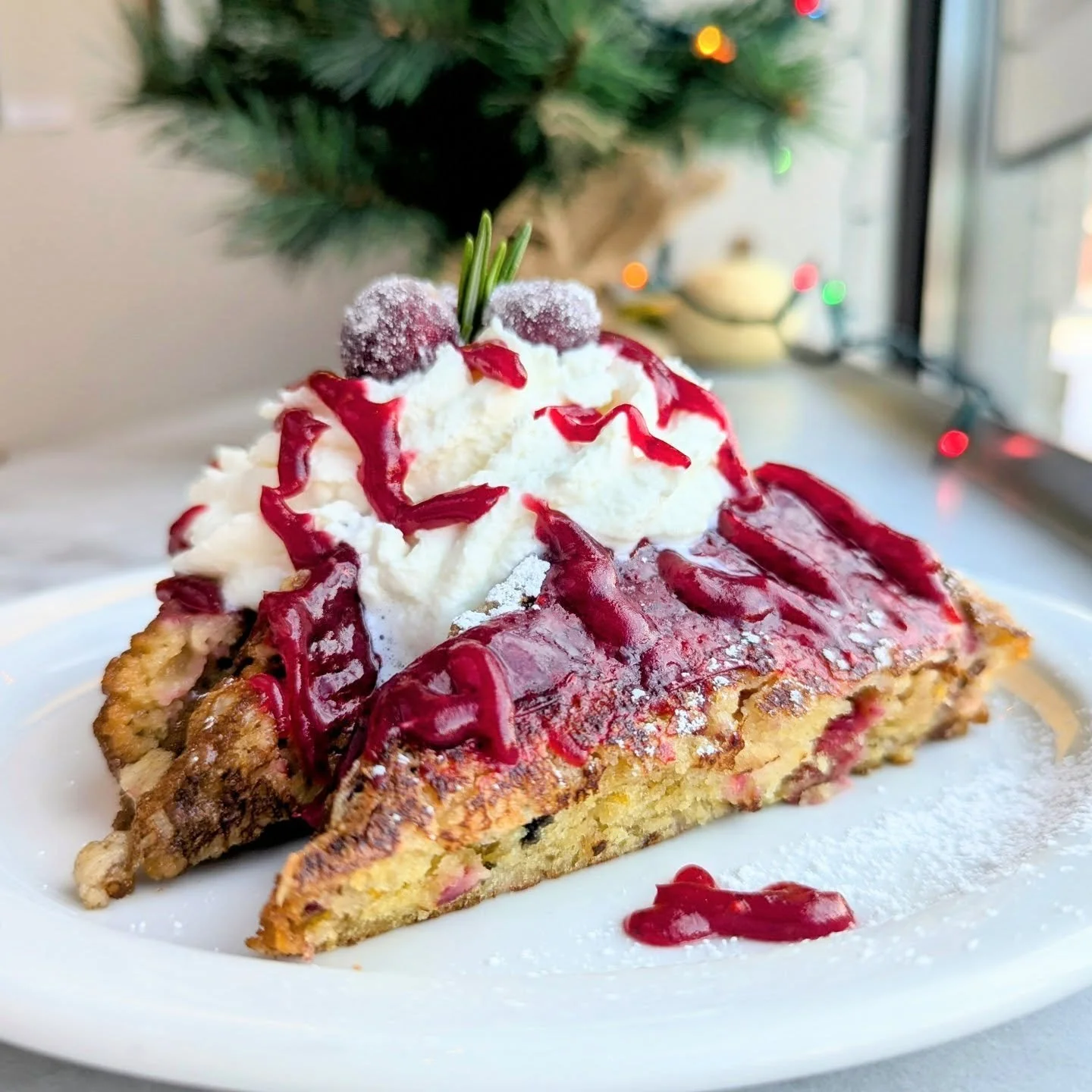 We knew we had to do something special for y'all on this 0&deg; day so we present: Cranberry orange French toast!

The cranberry orange quick bread is one of the best holiday treats we make with lots of zest, hazelnuts, and cranberries. So it's no su