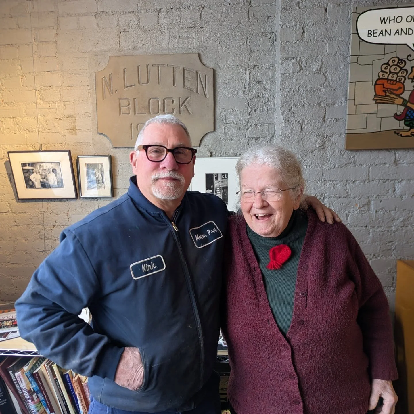 Spent a lovely morning at the bakery looking through old photos and talking with customers like Kirk who has been a regular since the very first day we opened! Saturday, 2/25, 1978! We made a grand total of $21.85 that day.

Off to Green Top for lunc