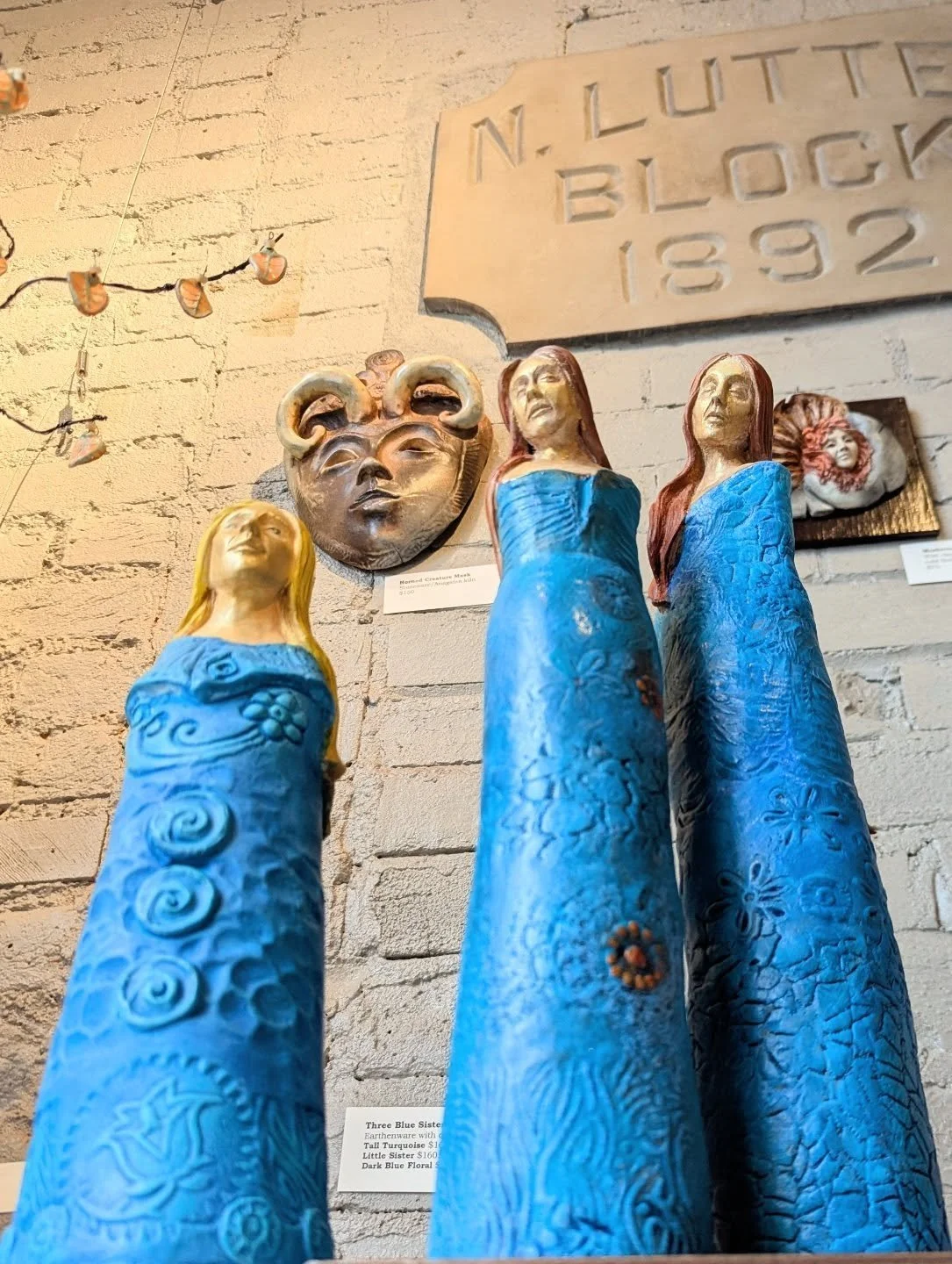 One of my favorite things about Art Hop is how different the bakery can feel depending on the artist.

Coming in today to see Ann Z Ill's ceramics felt electric! These pieces are tactile, natural, and in some cases monolithic. Photos don't do them ju