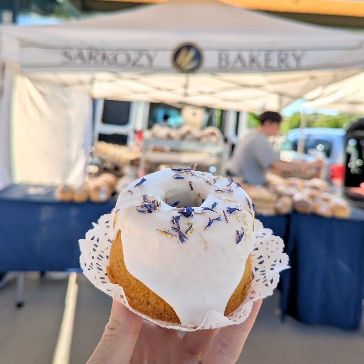We just finished setting up at the NEW Portage Farmers Market!

Last week was the grand opening of the new permanent structure. We're learning how to work in the space and have brought our tent back out of storage in order to keep the sun off the bre