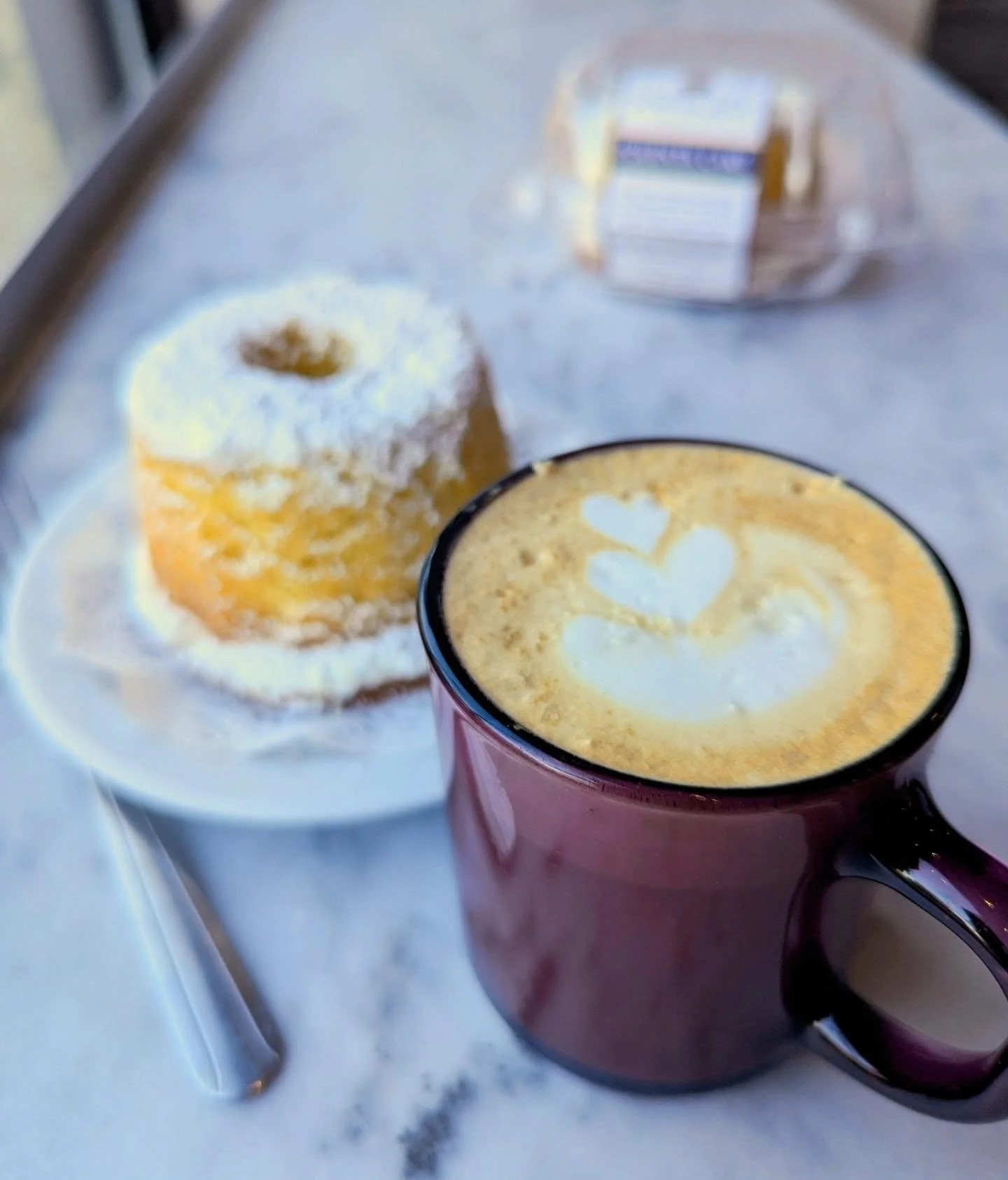 Sweet corn flat white and polenta cake seems like an obvious combination but it's too good to pass up.

Corn season may be coming to an end but we're just scratching the surface when it comes to corn flavors at the bakery. Our latest creation comes f