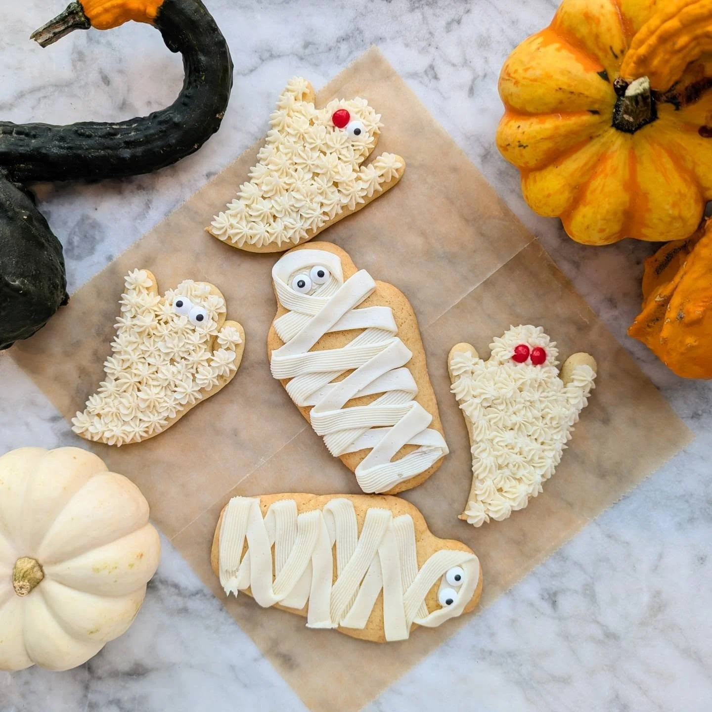 We've got plenty more butter-scream spookies for Halloween!

Need a sweet treat to bring to your Halloween party? Have a little ghoul that deserves a cookie? Swing by the bakery because we'll be baking up plenty of these between now and Halloween! Or