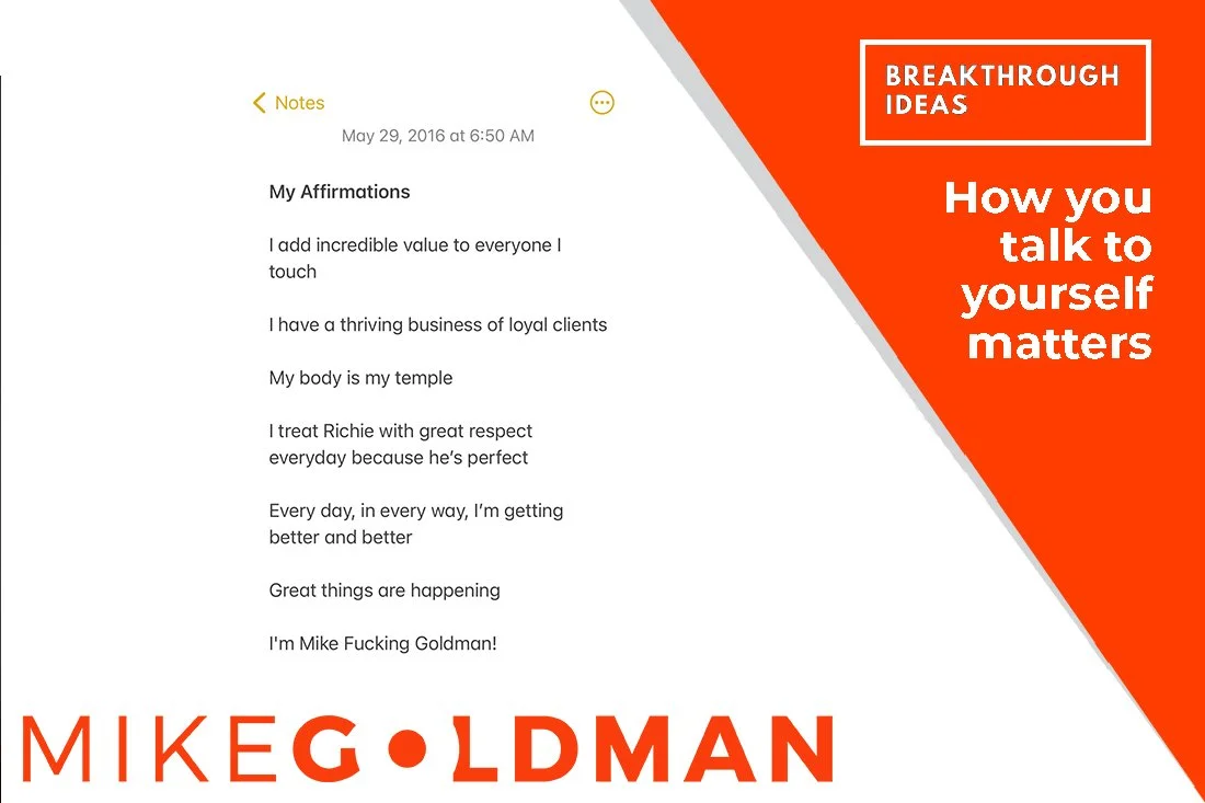 How you talk to yourself matters