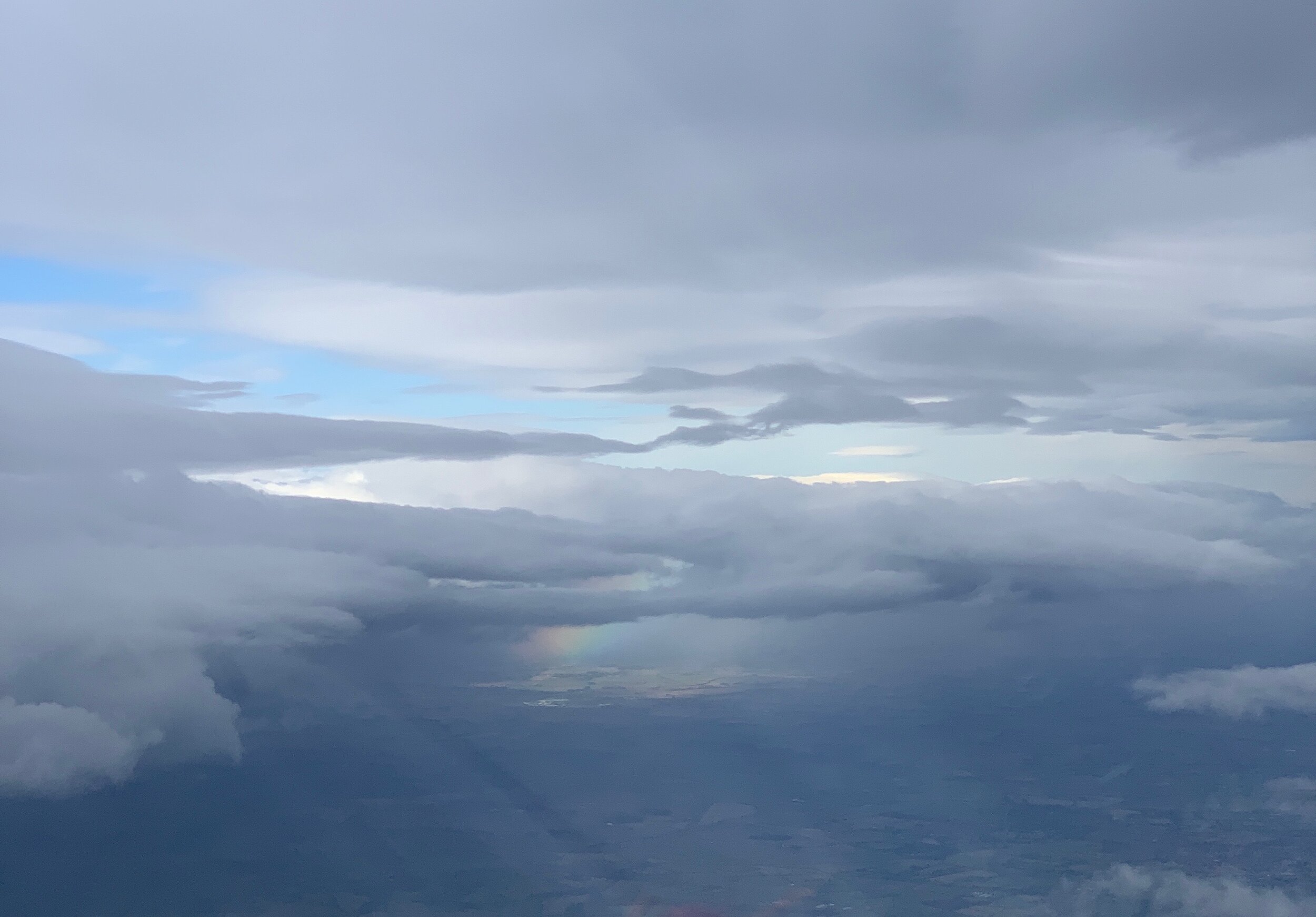 Rainbow in the distance - below!