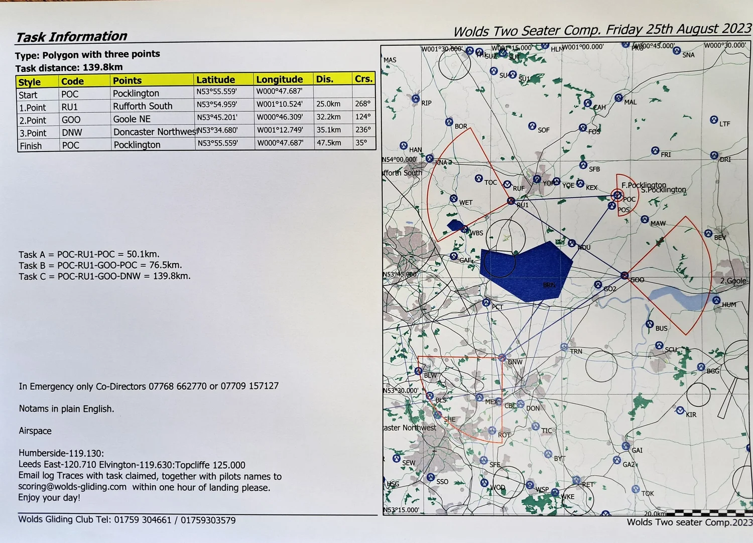 Two Seater Comp 2023 — Wolds Gliding Club
