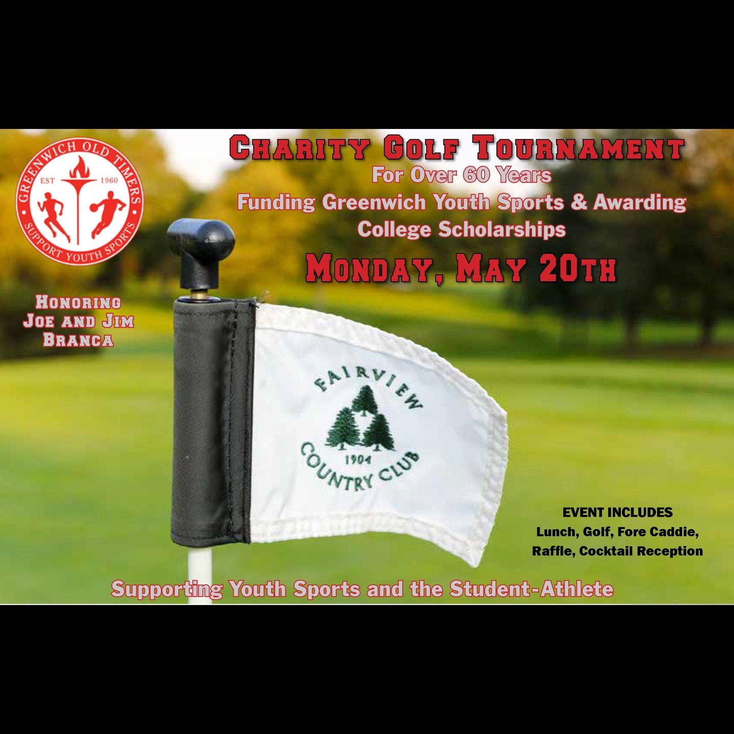 2024 Greenwich Old Timers annual Golf Tournament! Monday, May 20th at the Fairview Country Club. Register at https://www.greenwicholdtimers.org (Link in bio). The Greenwich Old Timers has supported thousands of Greenwich Youth Athletes with scholarsh