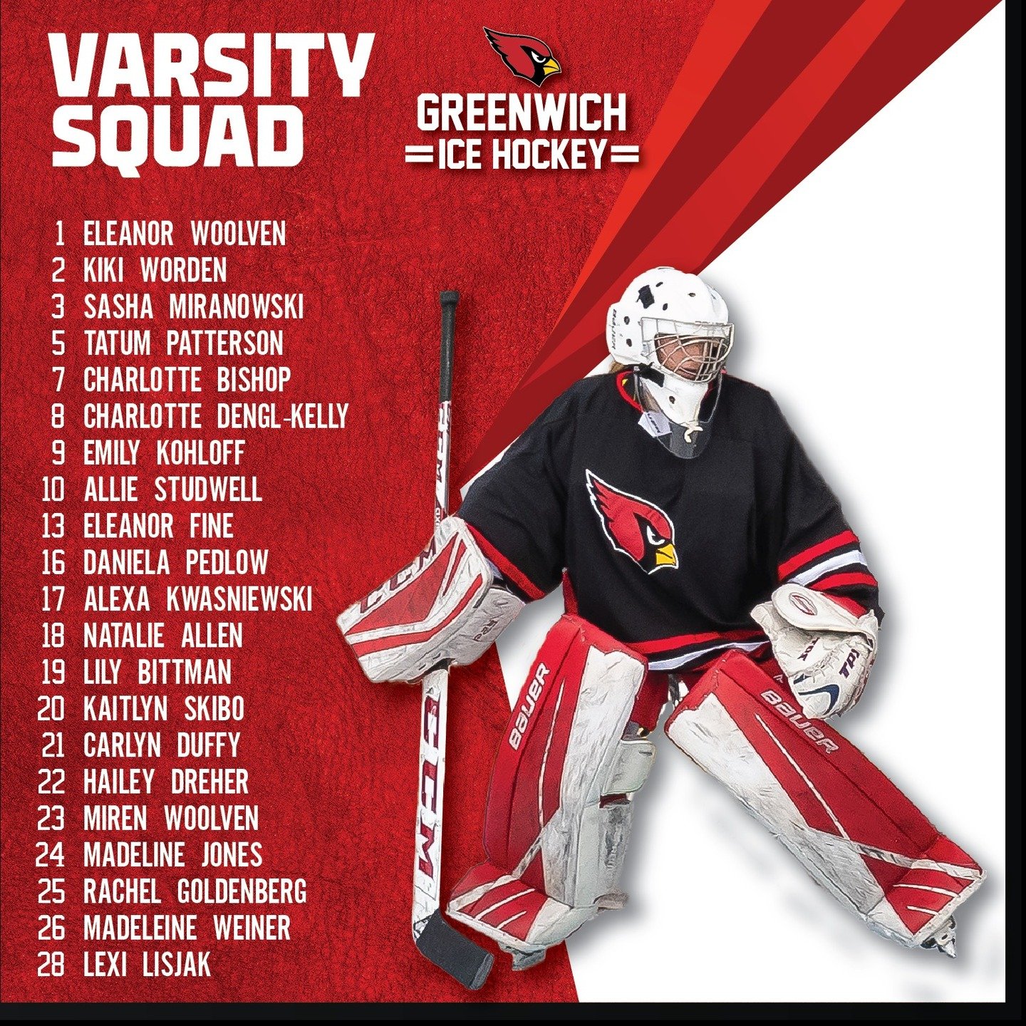 Squad Goals.
GHS Girls Hockey &rsquo;25&ndash;&rsquo;26
Let&rsquo;s go Big Red! ❤️🏒