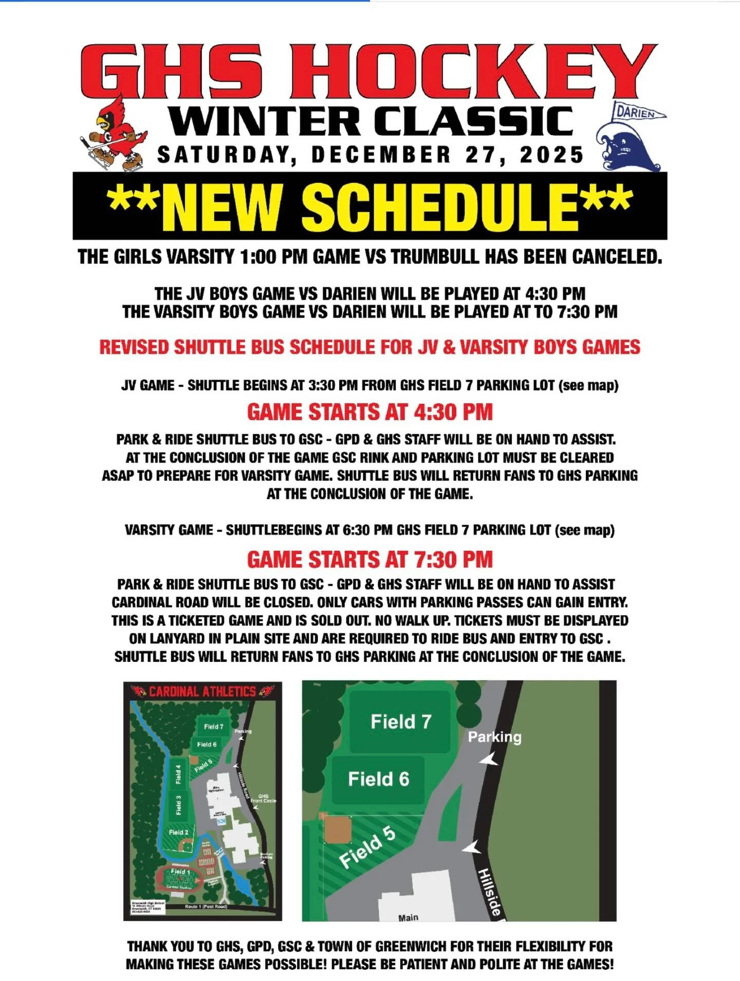 Let&rsquo;s go @greenwichpuck JV and Varsity!